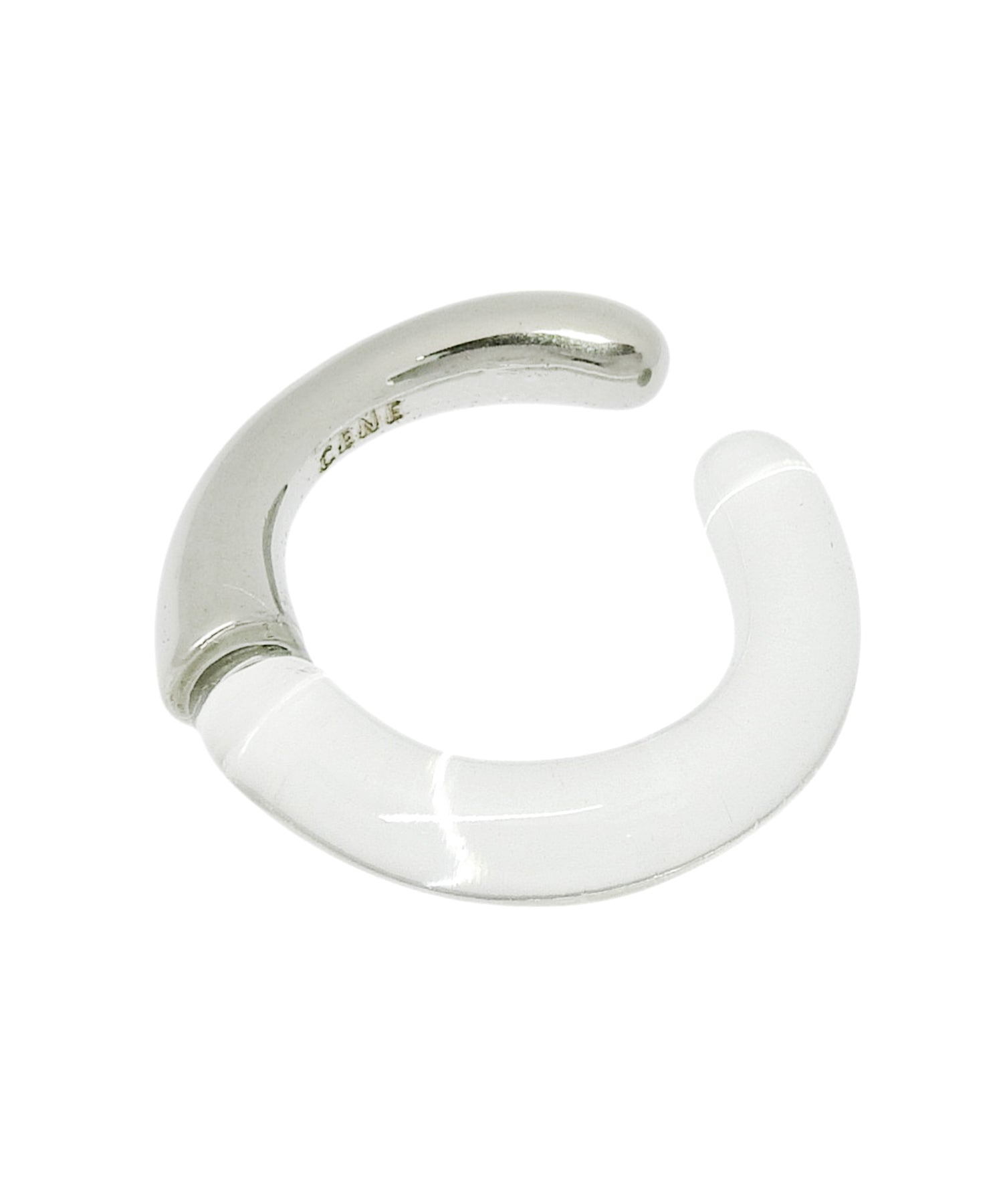 【展示会商品（预定3月下旬发送）】[銀色]透明金属组合袖