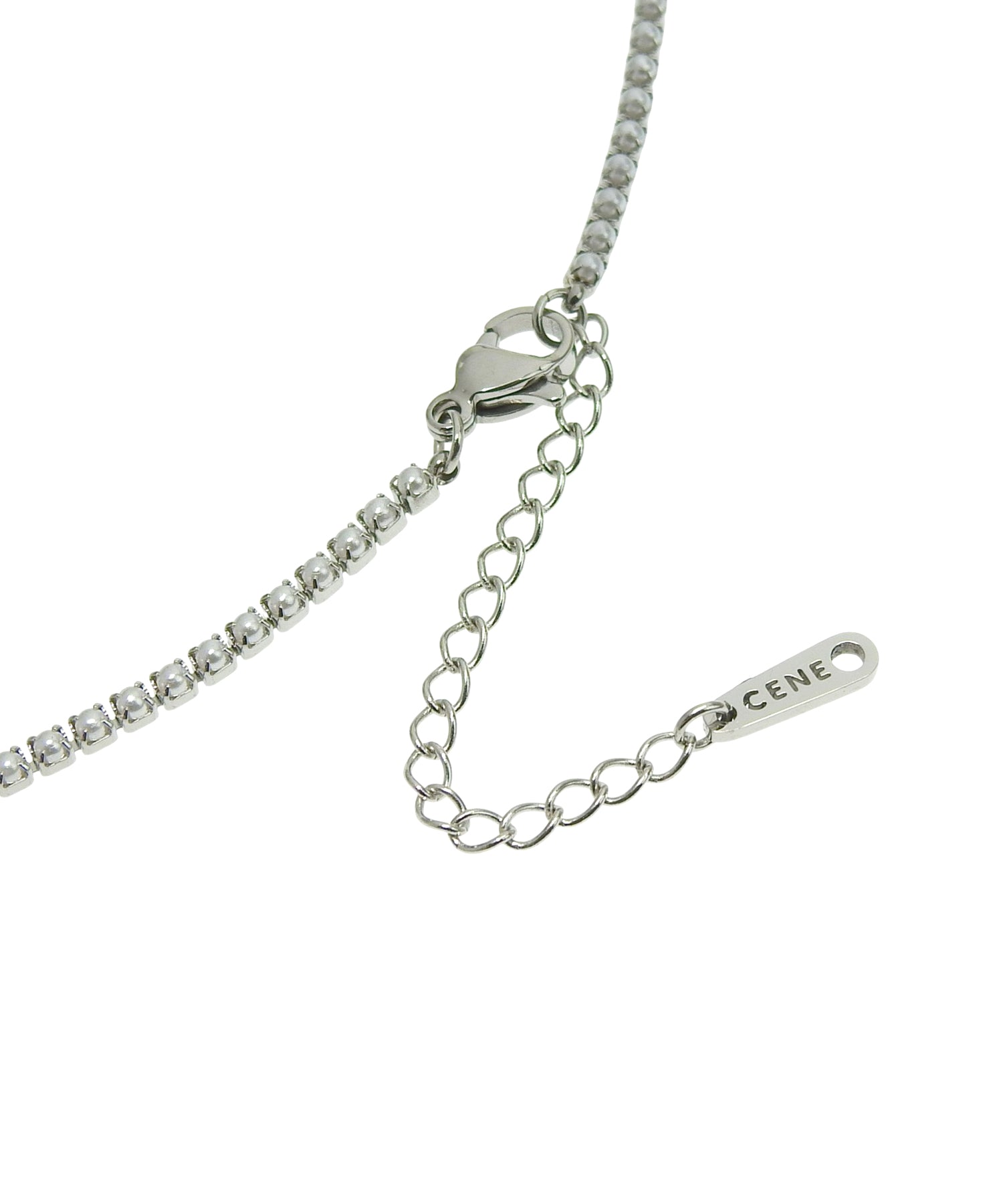 [シルバー]パールレーンネックレス