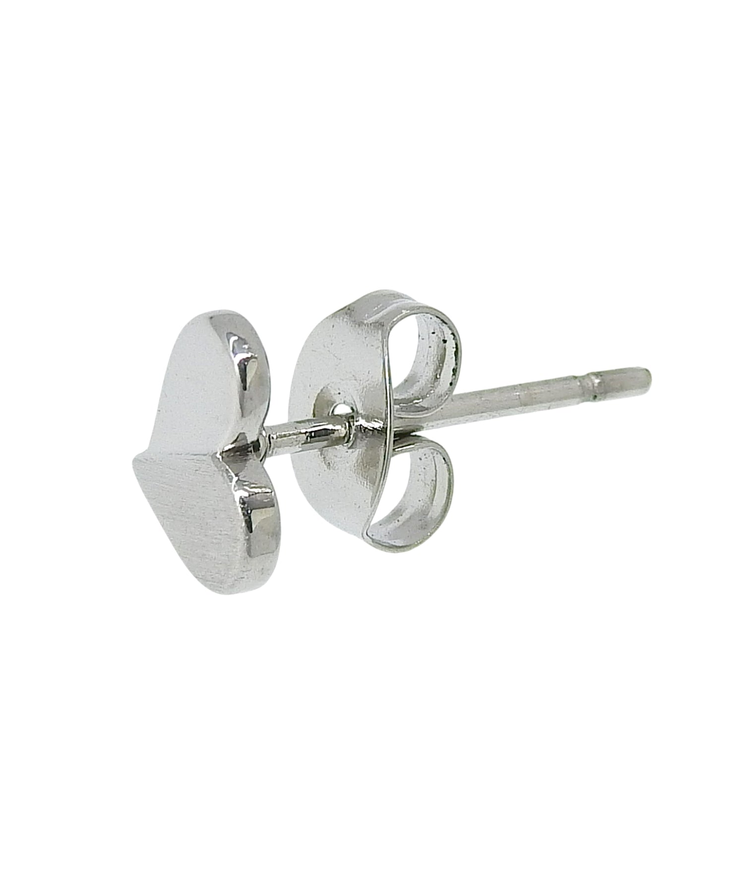 [シルバー]デュアルハートテクスチャーピアス