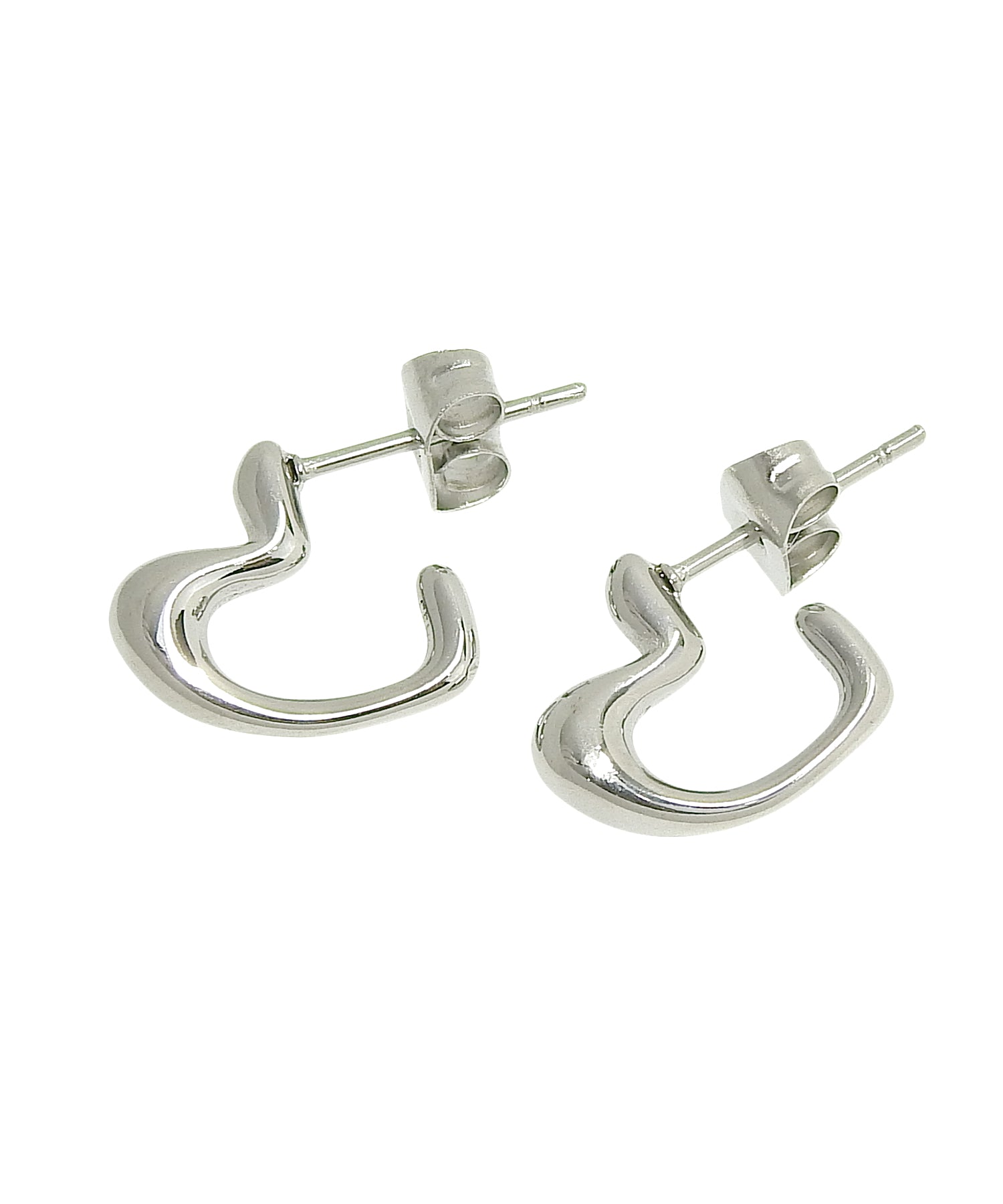 [シルバー]プランプハートピアス