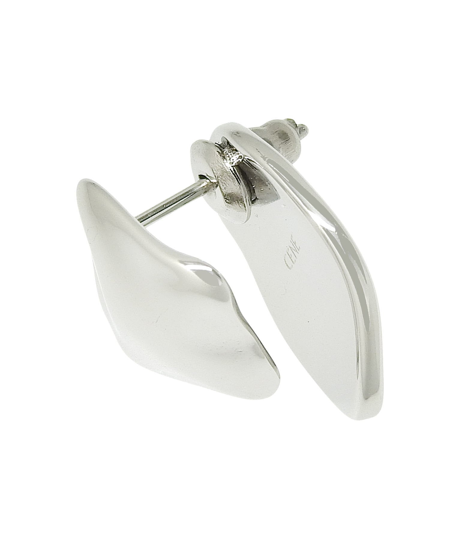 【展覽會商品（預計4月下旬出貨）】[銀色]扣環藝術耳環