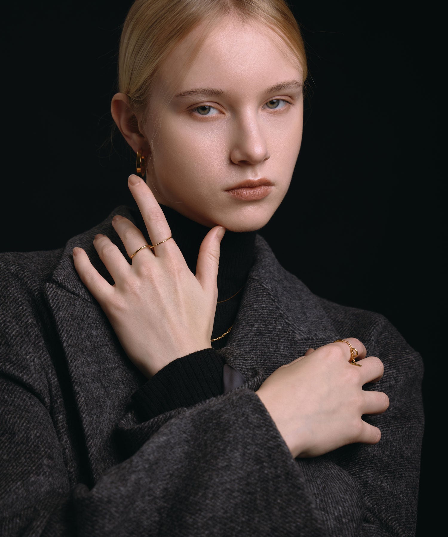 [ゴールド]ダブルフープリング