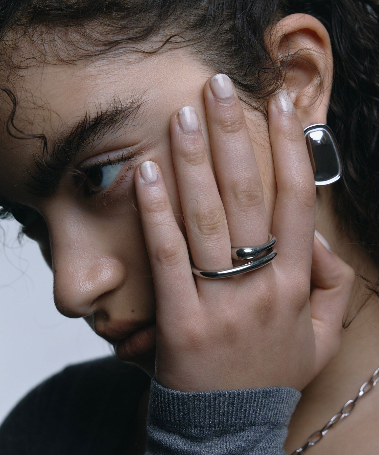 シルバー]ダブルリング