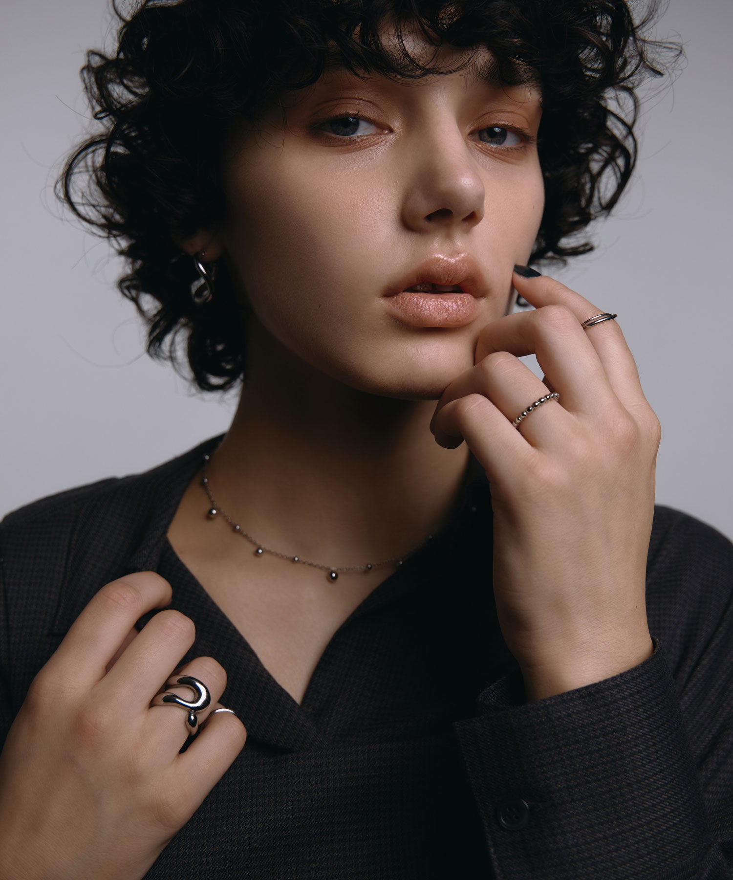 [Silver] Double hoop ring