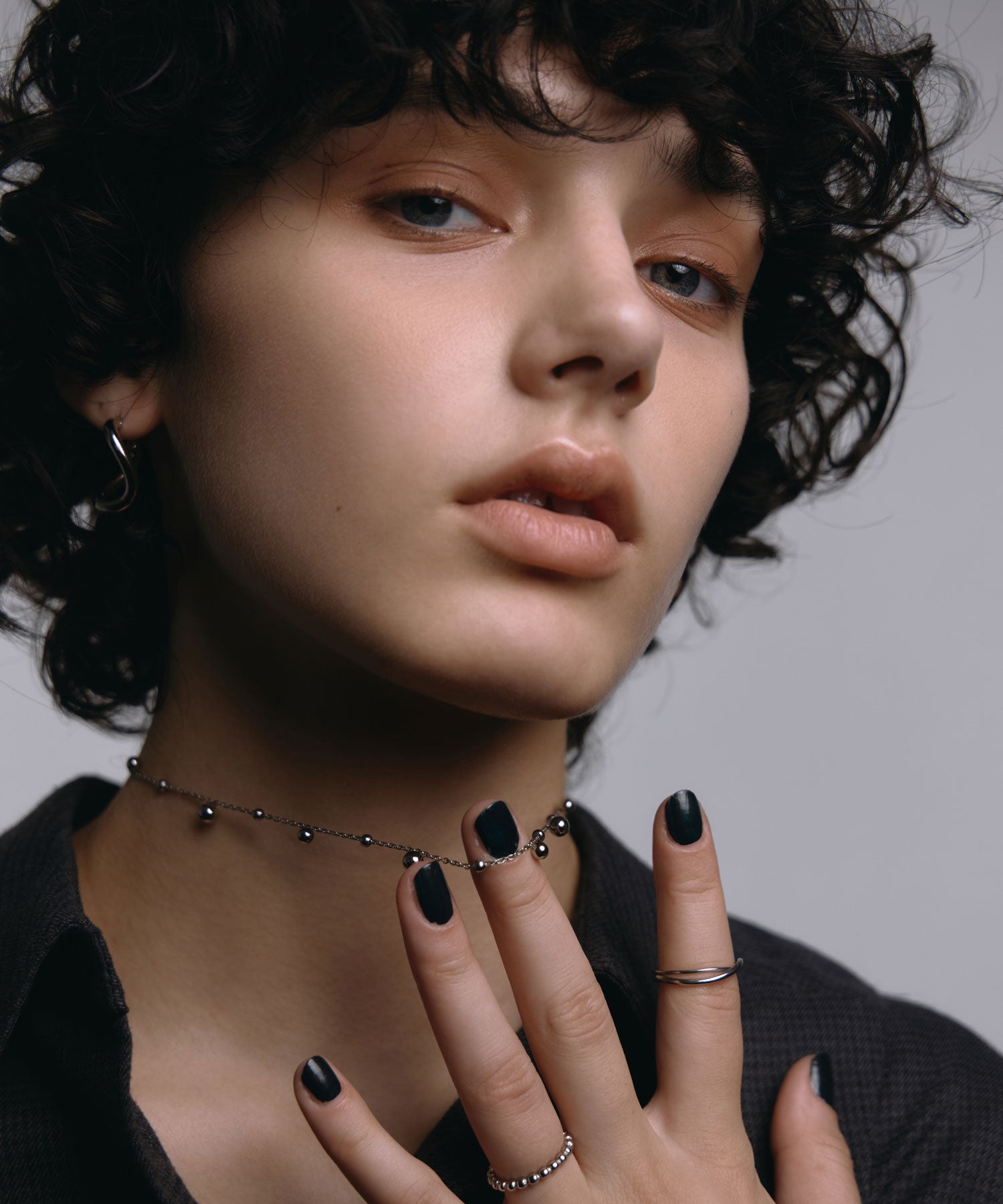 [Silver] Double hoop ring