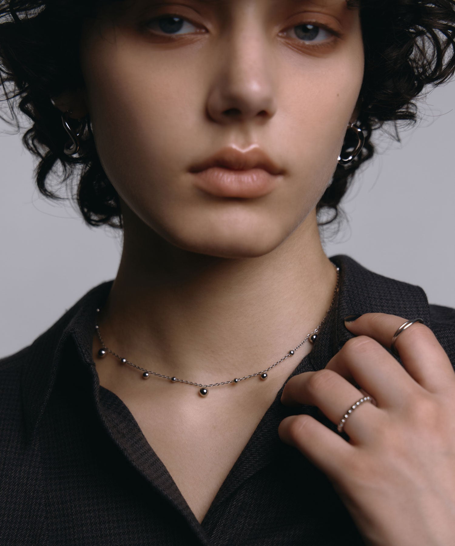 [Silver] Double hoop ring