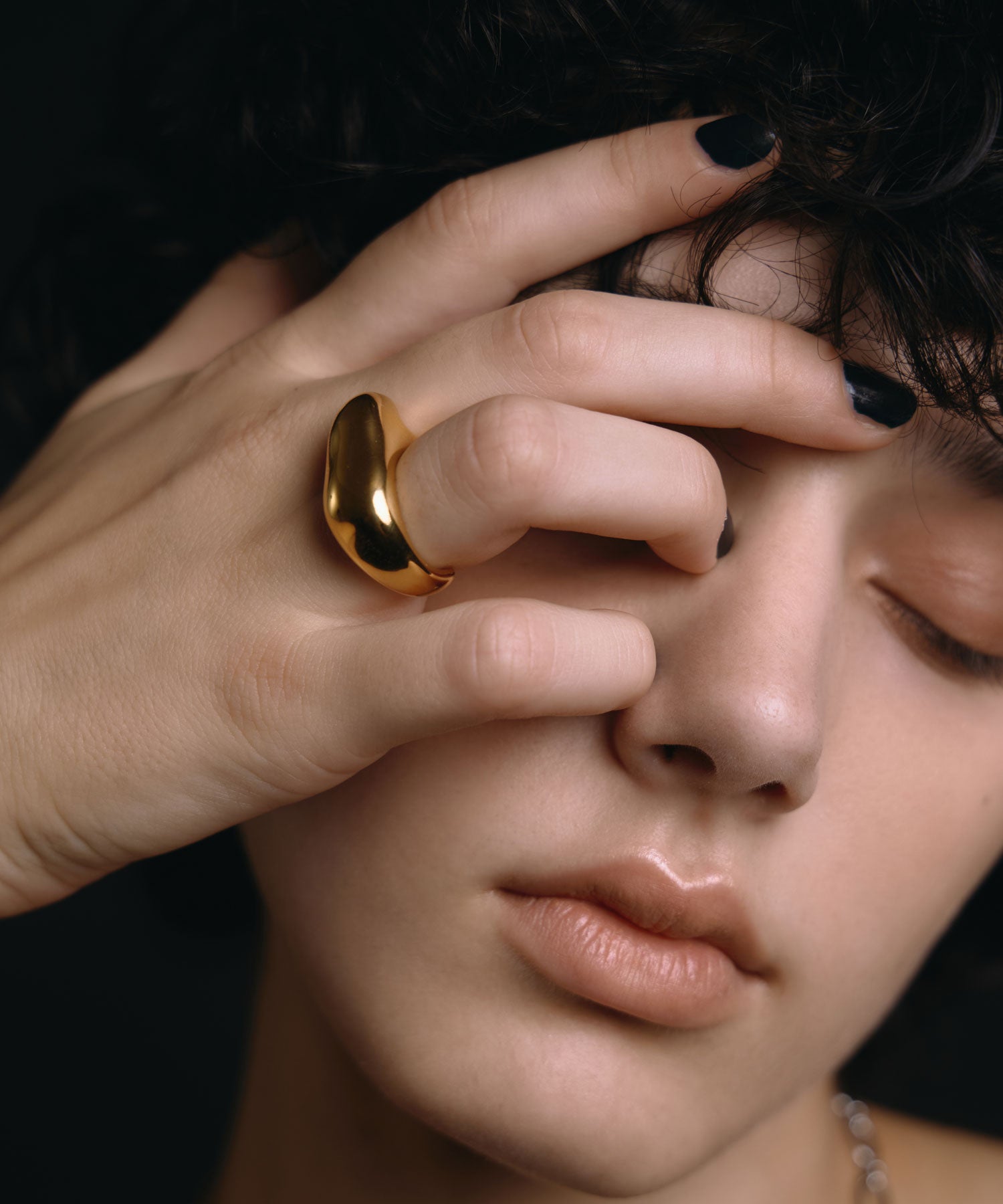 ドリッピングリング　ゴールド　金属アレルギー対応　サージカルステンレス