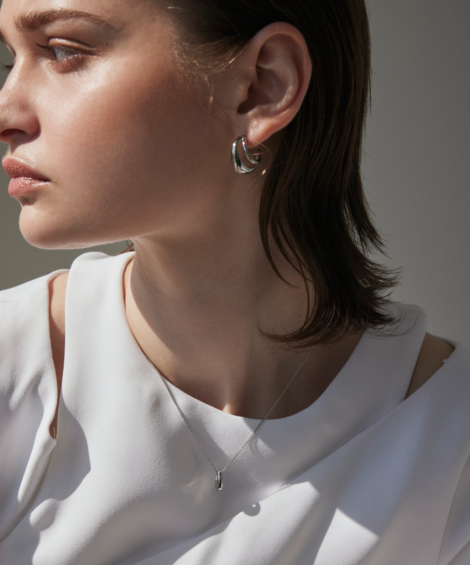 シルバー]ダブルフープピアス – CENE