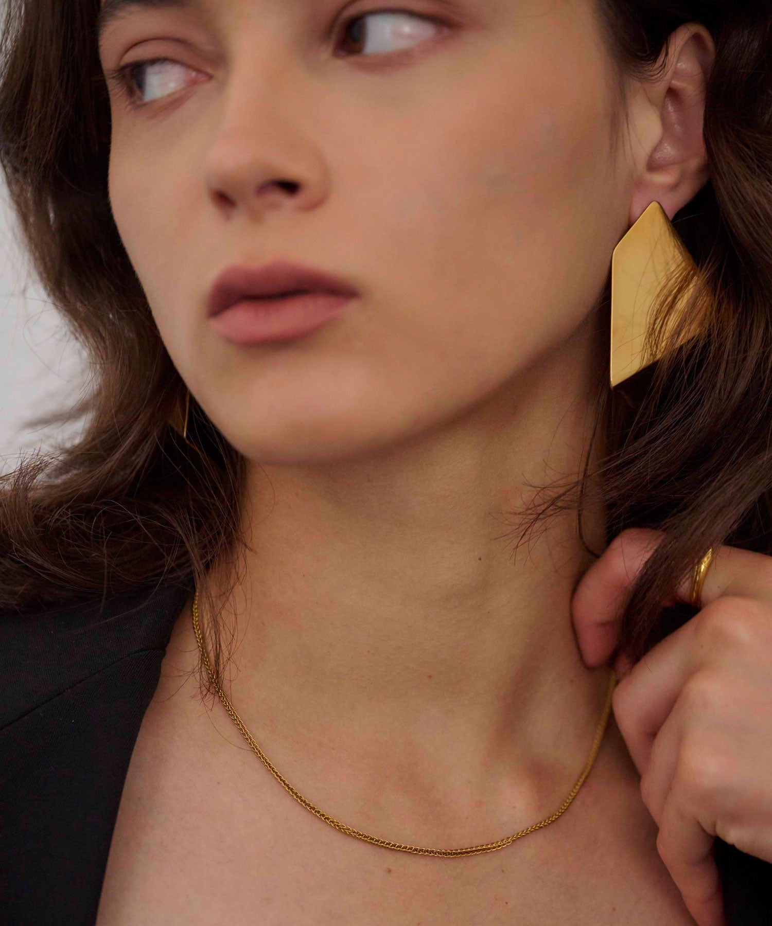 [ゴールド]ジオスパークプレートピアス