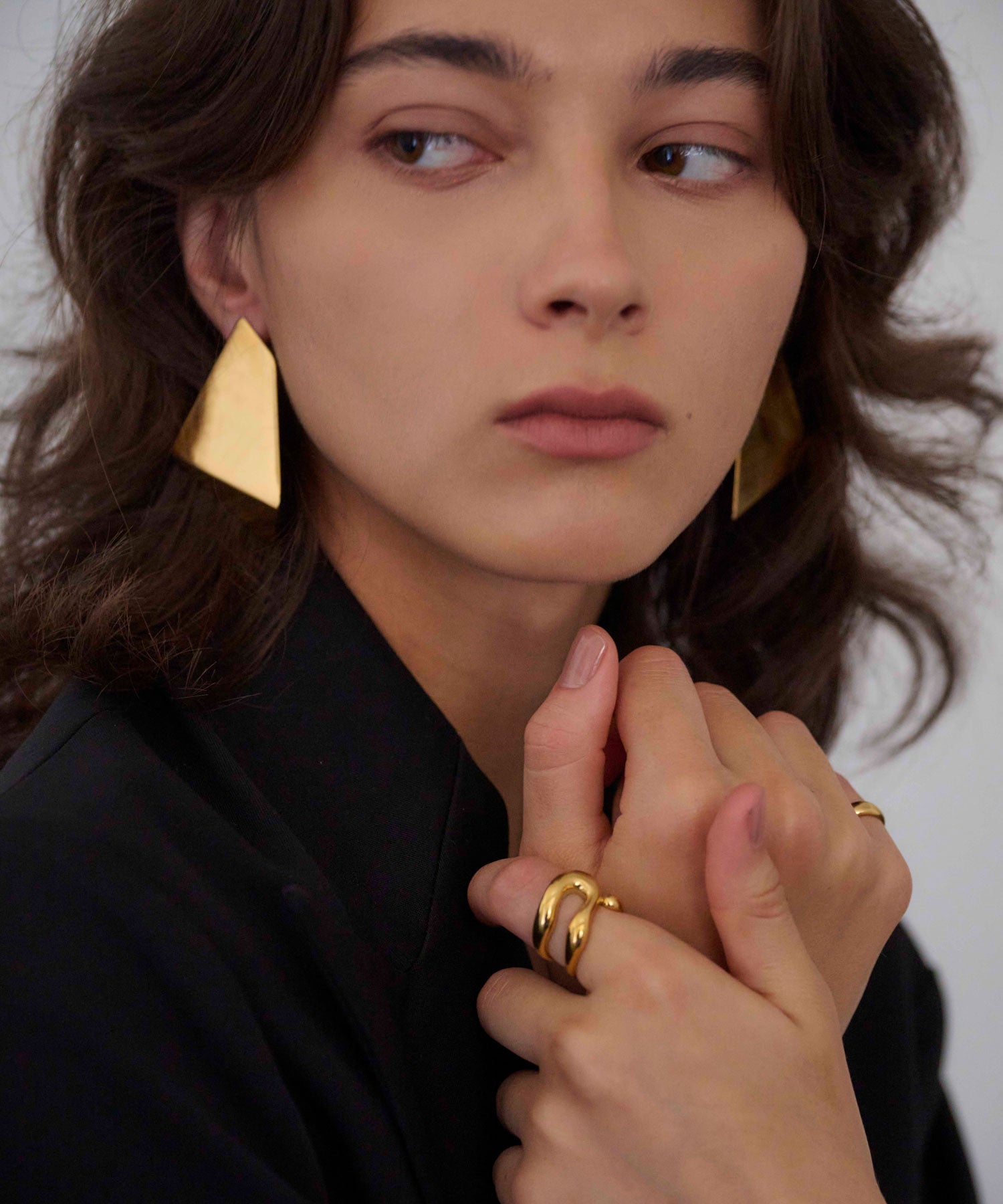 [ゴールド]ジオスパークプレートピアス