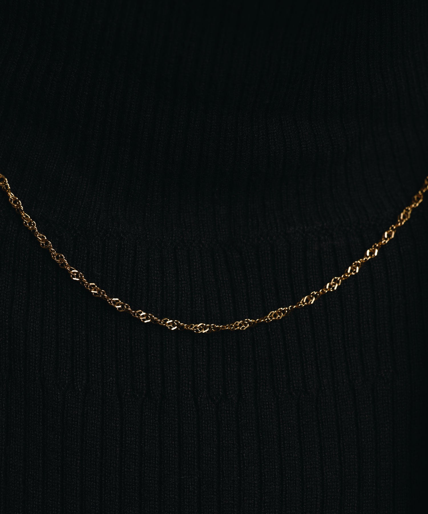 [ゴールド]グリッターロープネックレス