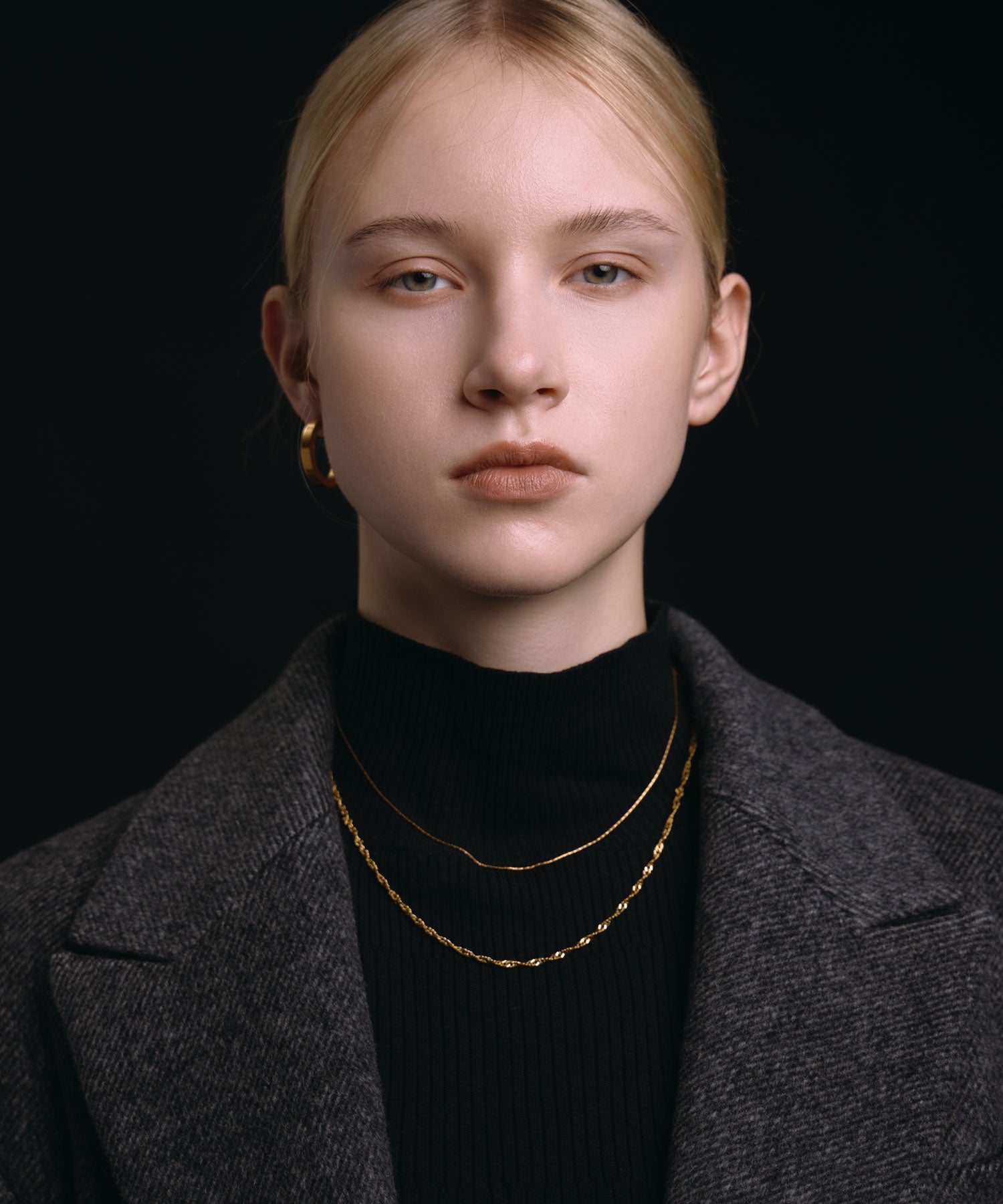 [ゴールド]グリッターロープネックレス