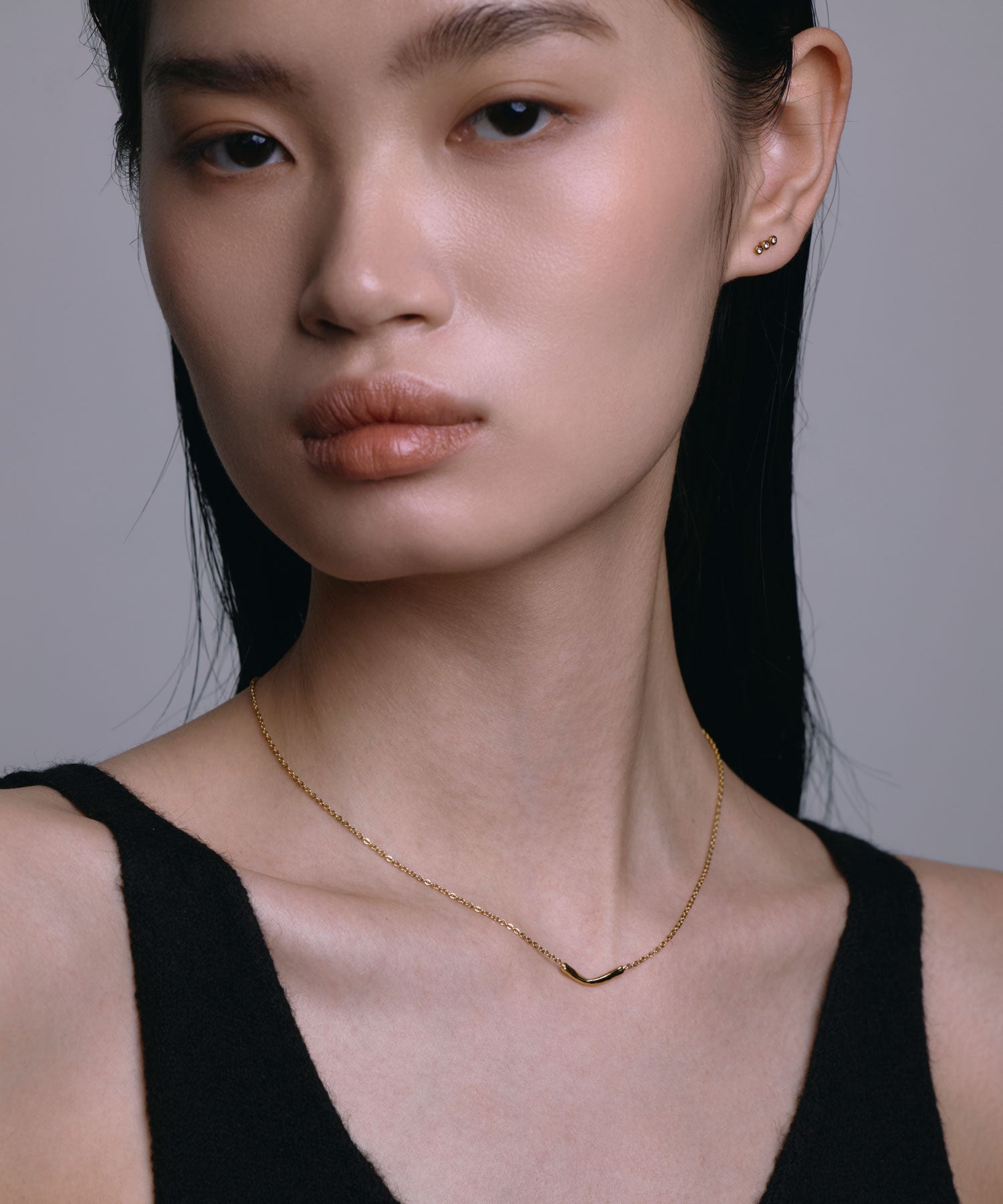 ゴールド]ジルコニアオーブピアス