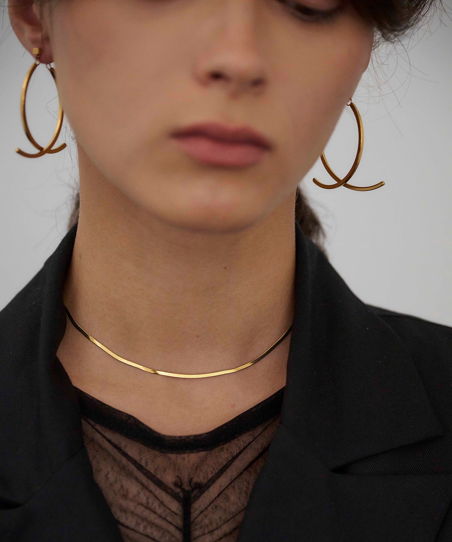 [ゴールド]ルナドロップピアス