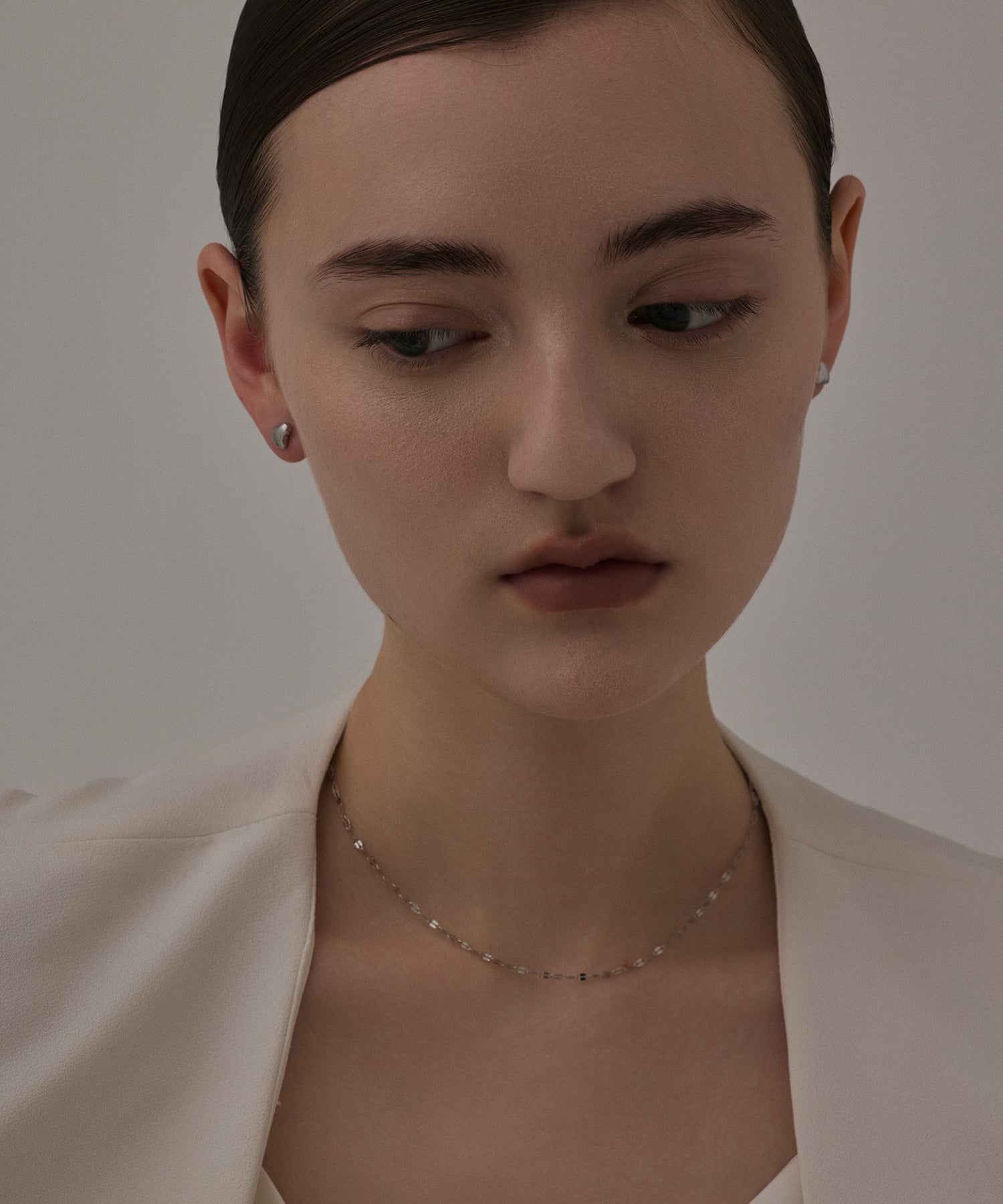 [Silver] Mini Heart Earrings