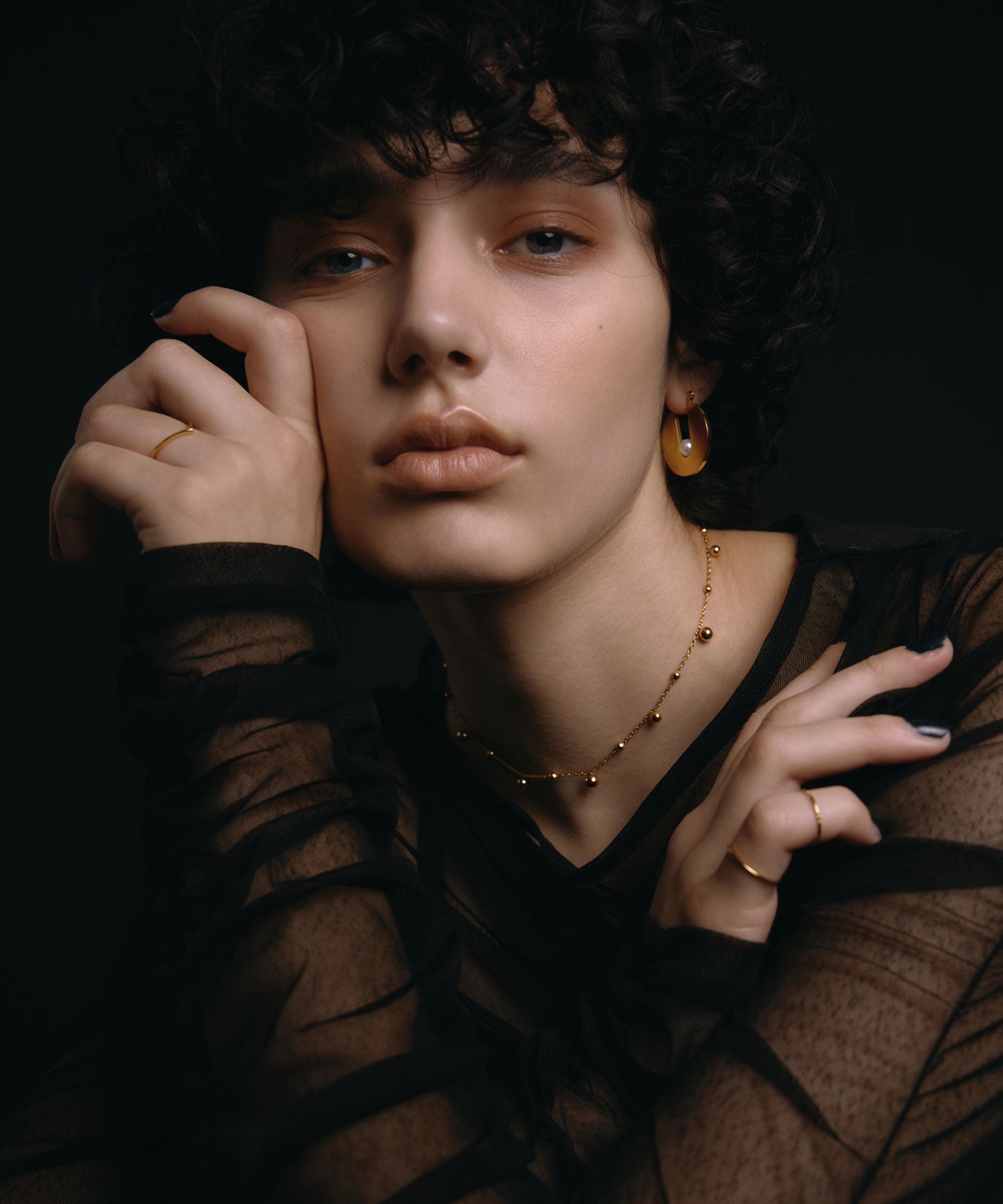 [ゴールド]ミックスボールネックレス