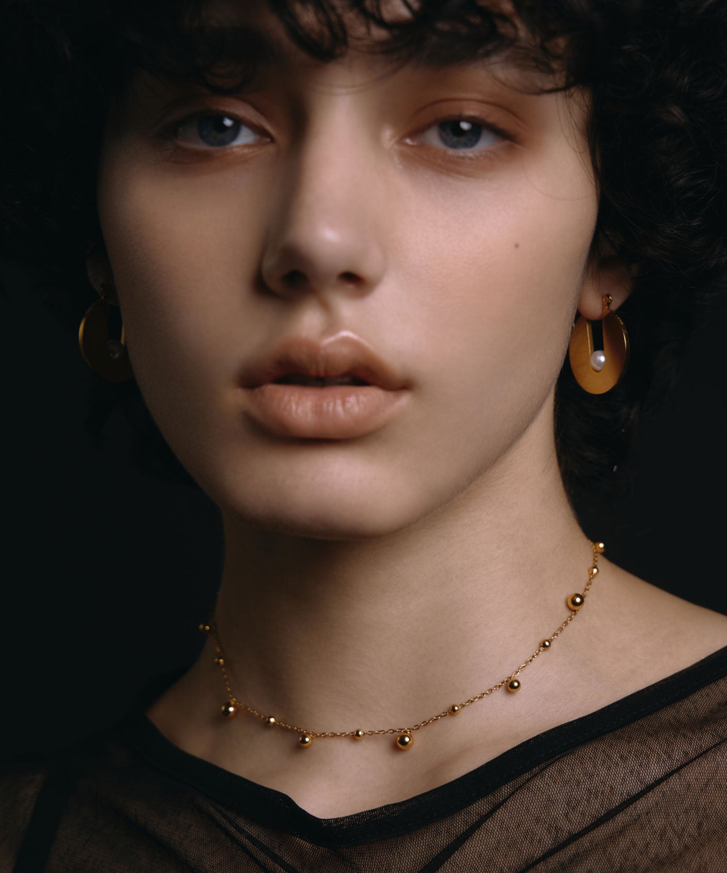 [ゴールド]ミックスボールネックレス