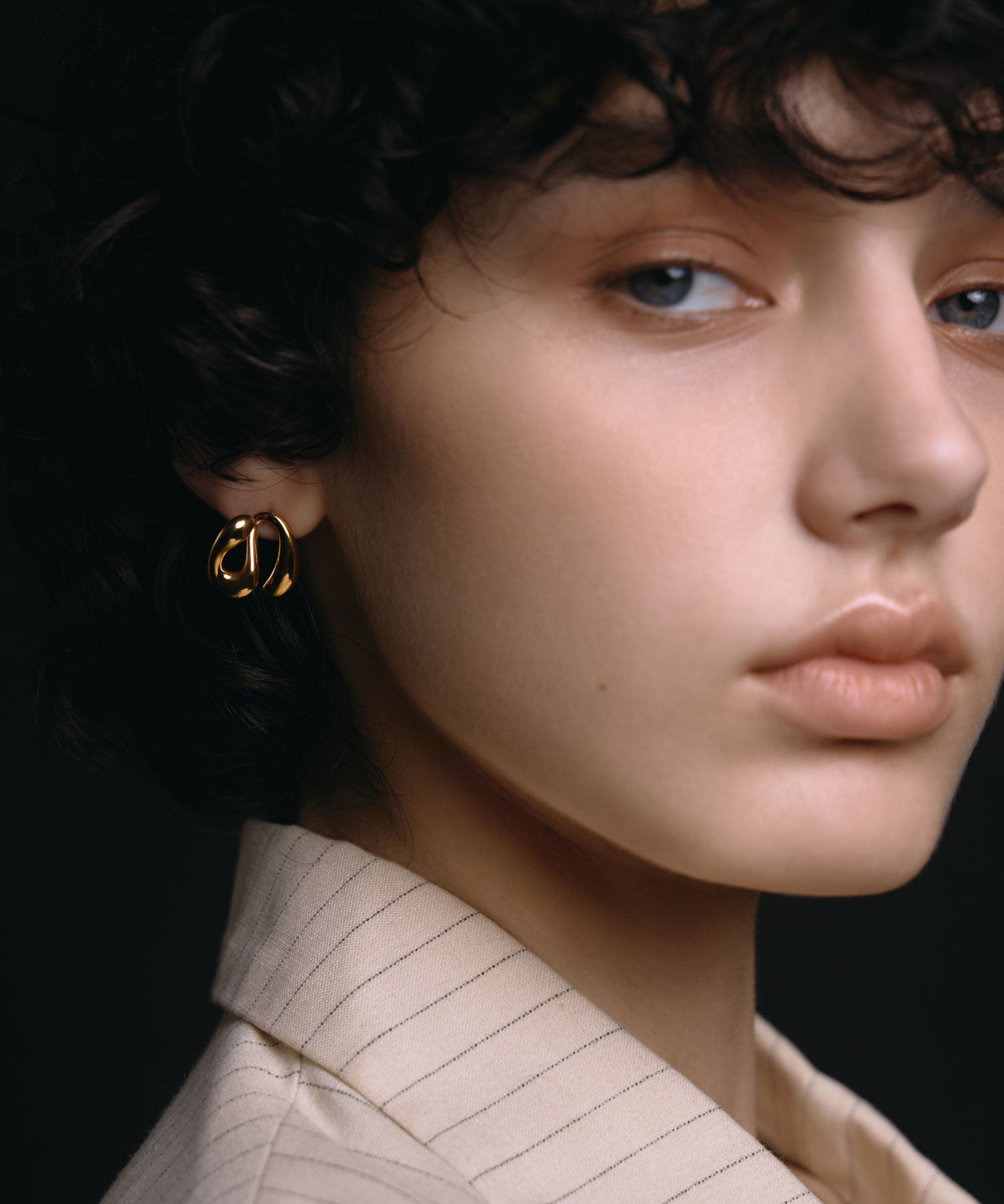 [ゴールド]ニュアンスラインピアス