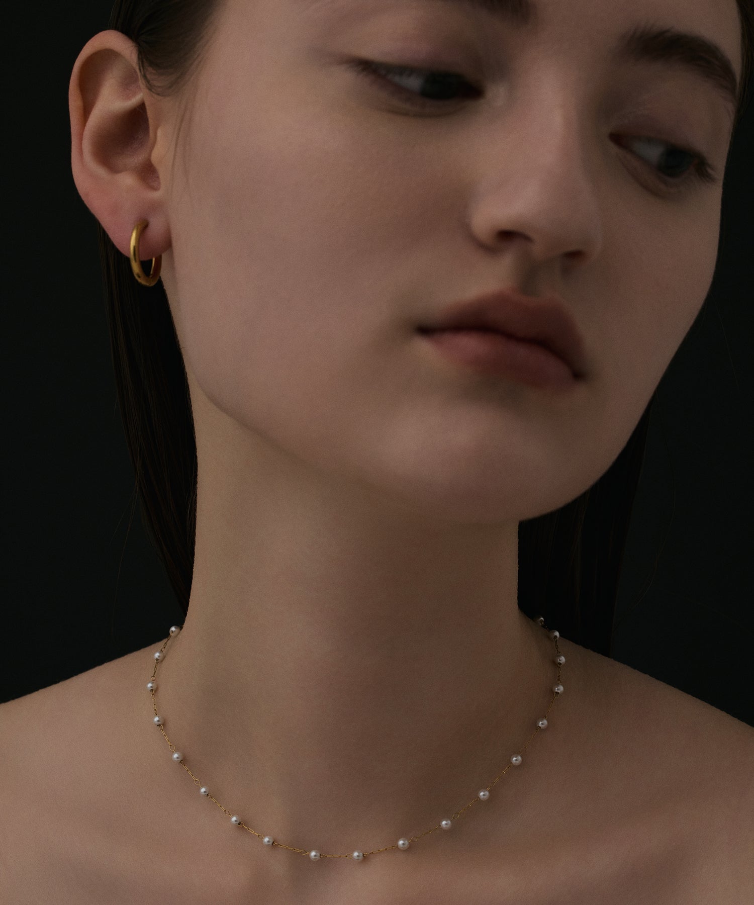 [黄金]单键环耳环（medium）