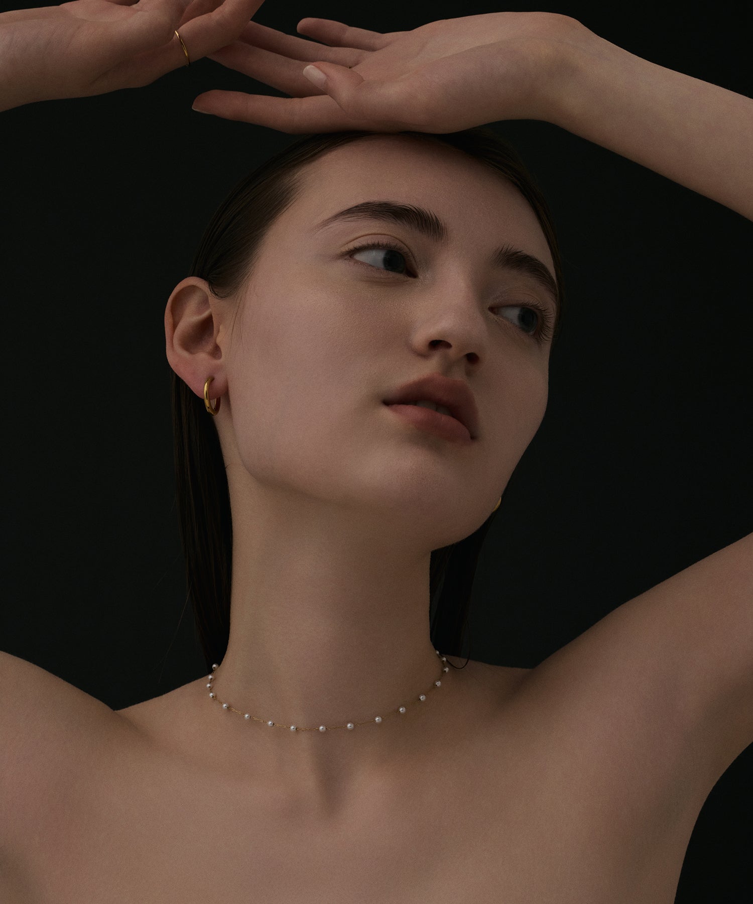 [黄金]单键环耳环（medium）