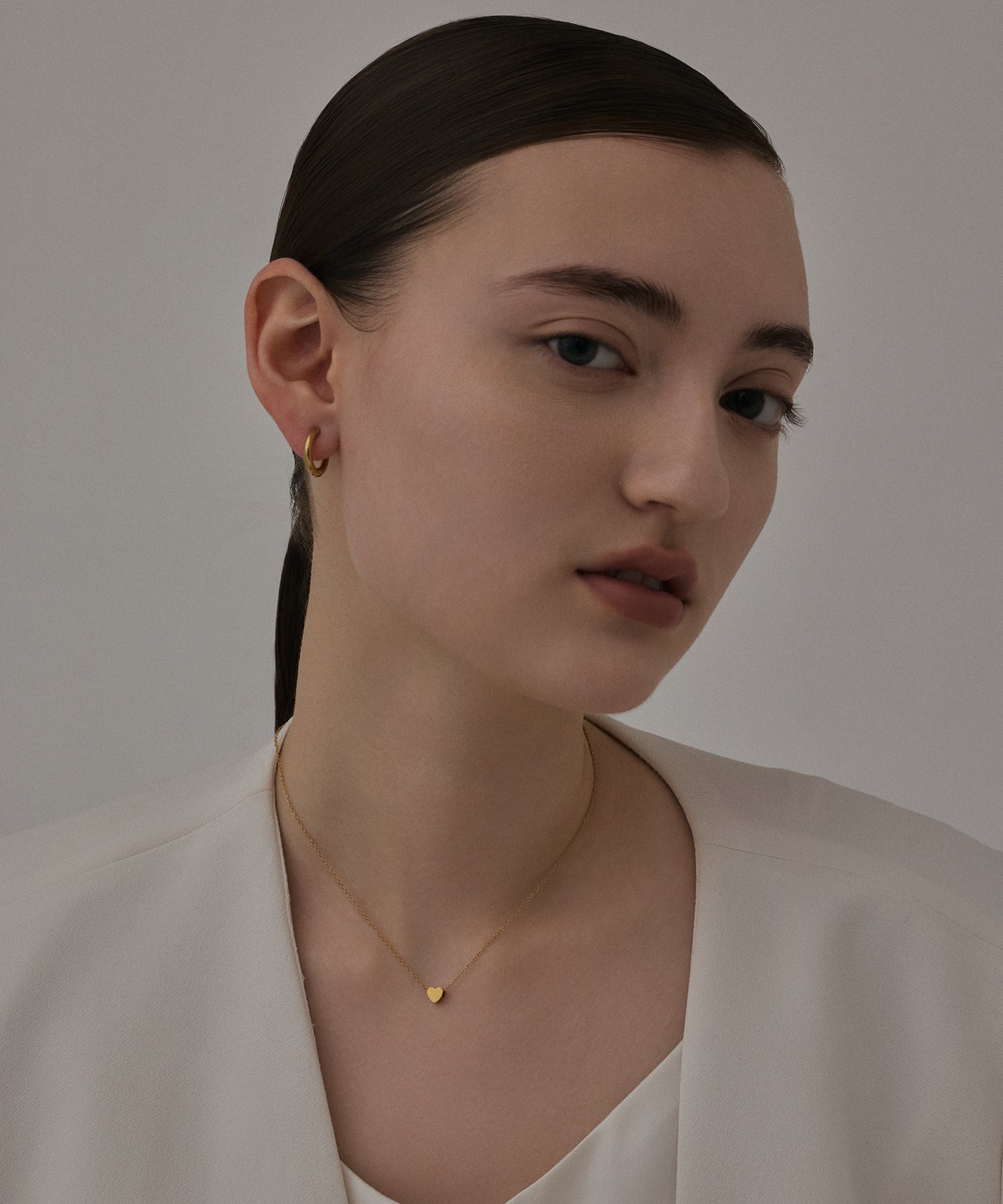 [黄金]单键环耳环（medium）