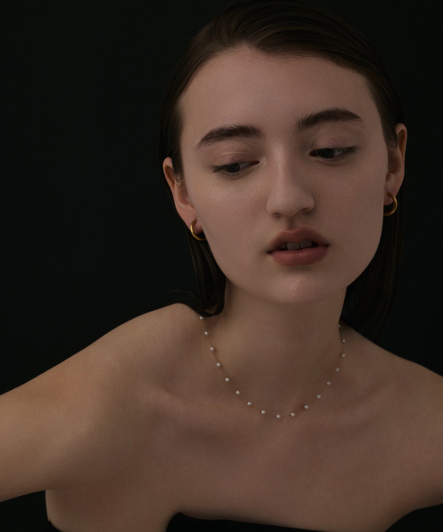 [黄金]单键环耳环（medium）