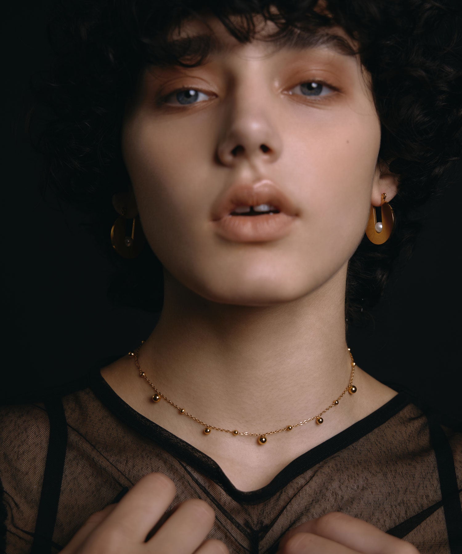 オービットフレームピアス　ゴールド　金属アレルギー対応　サージカルステンレス