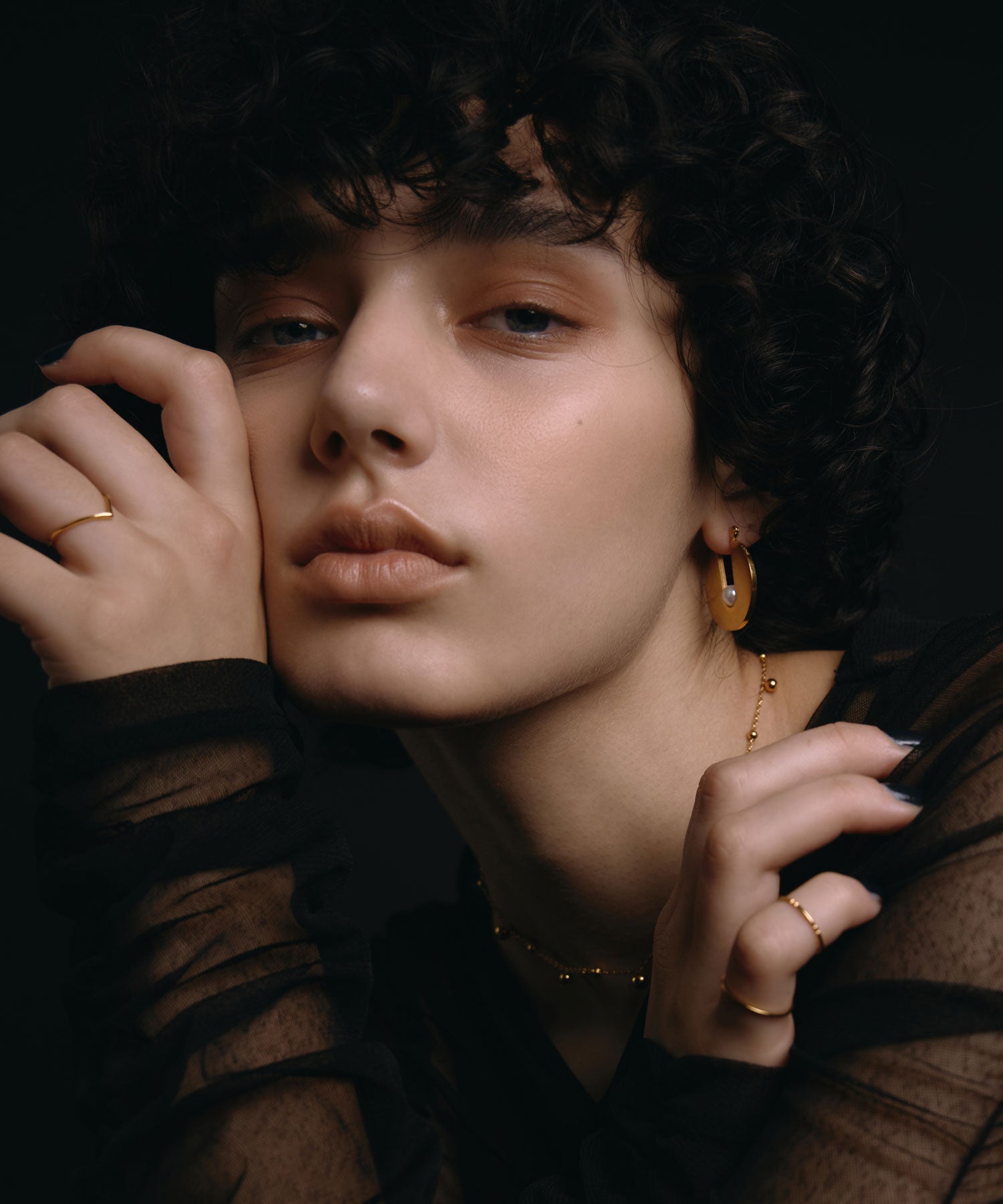 オービットフレームピアス　ゴールド　金属アレルギー対応　サージカルステンレス