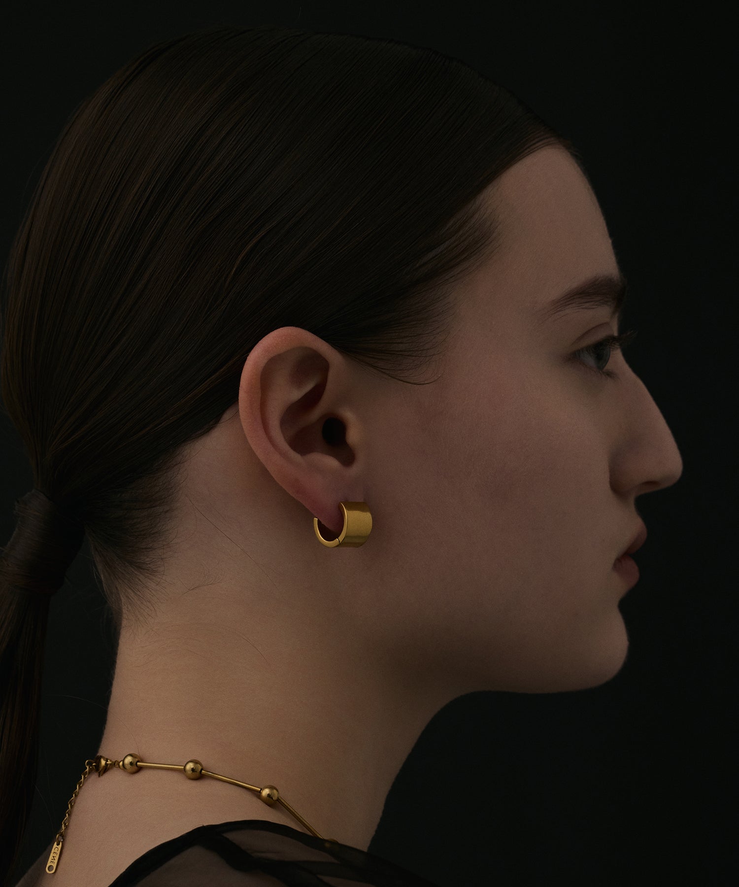 [ゴールド]パイプステーションネックレス