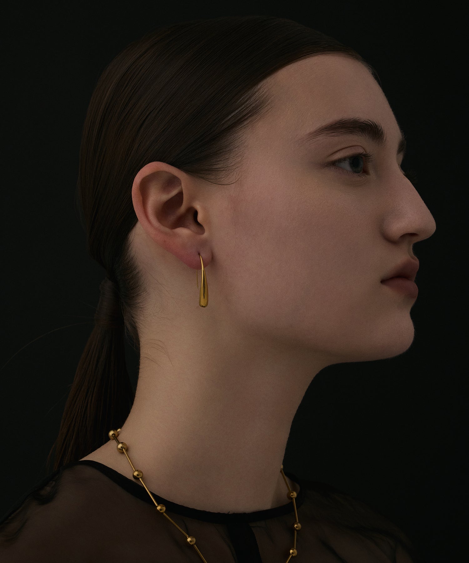 [ゴールド]パイプステーションネックレス