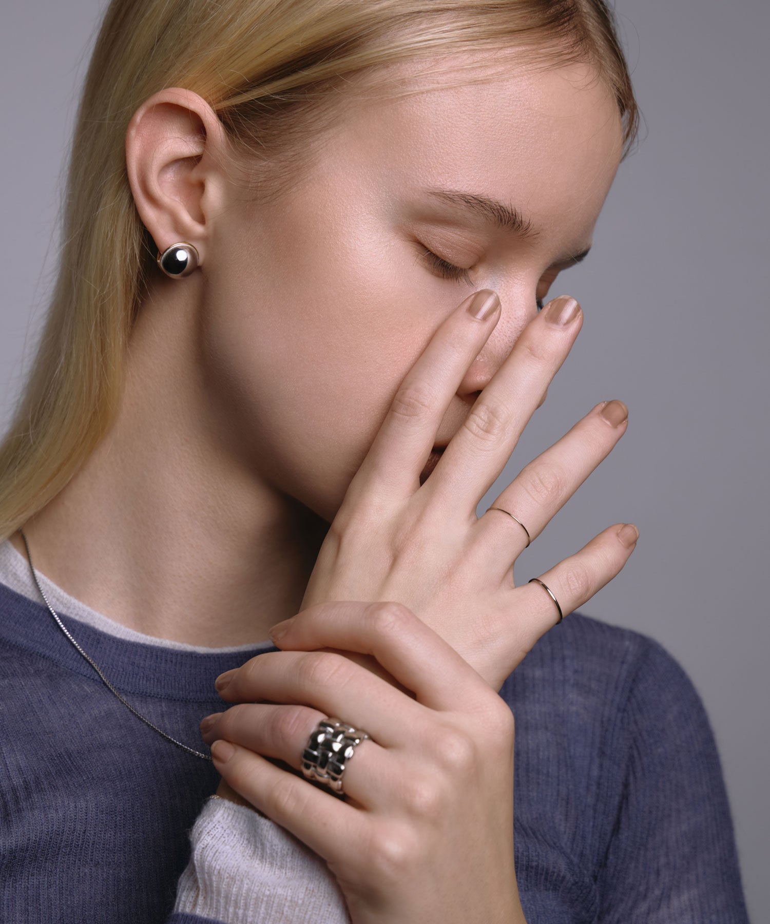 [シルバー]プラネットピアス