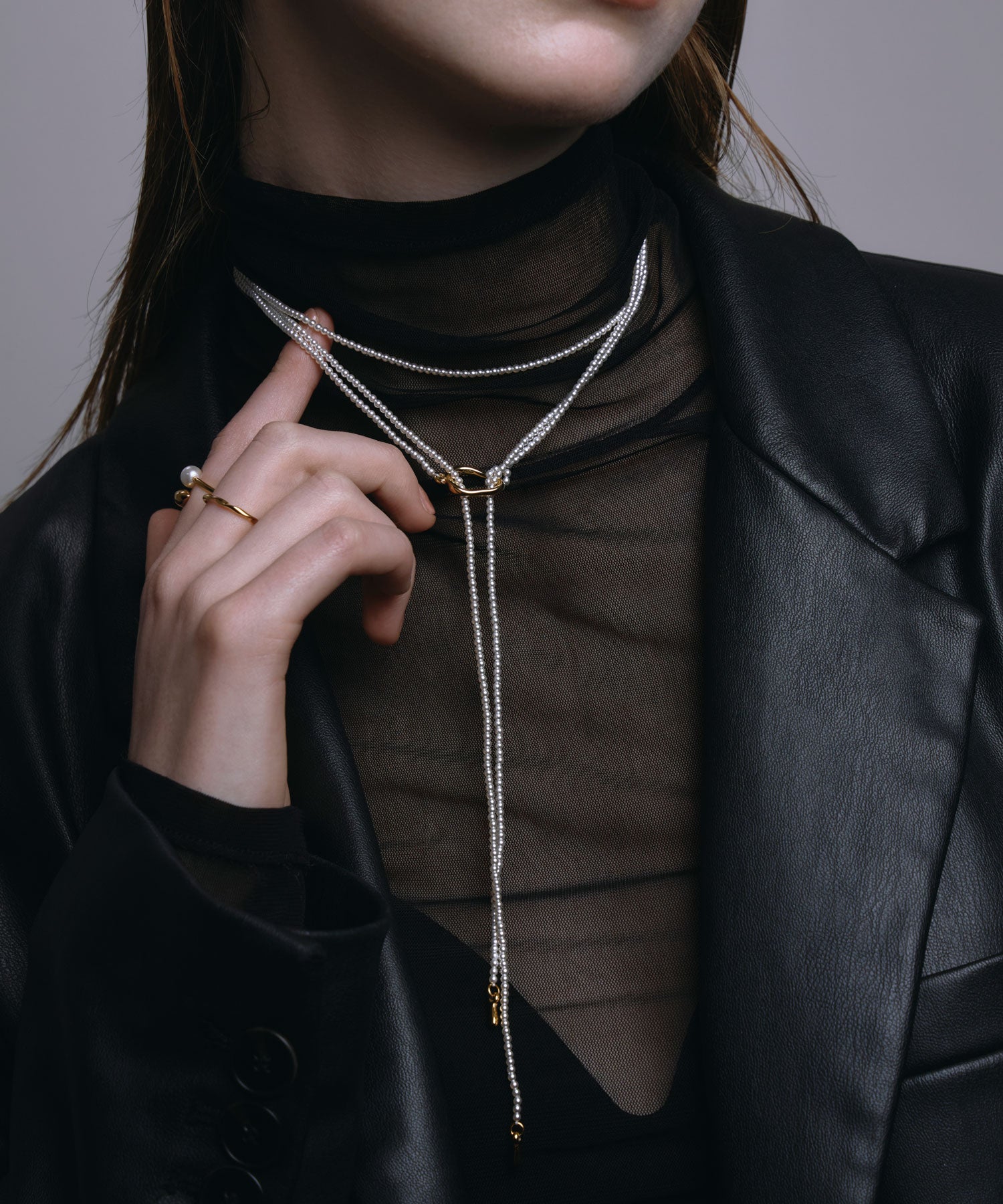 [Gold] Point Pearl Ring