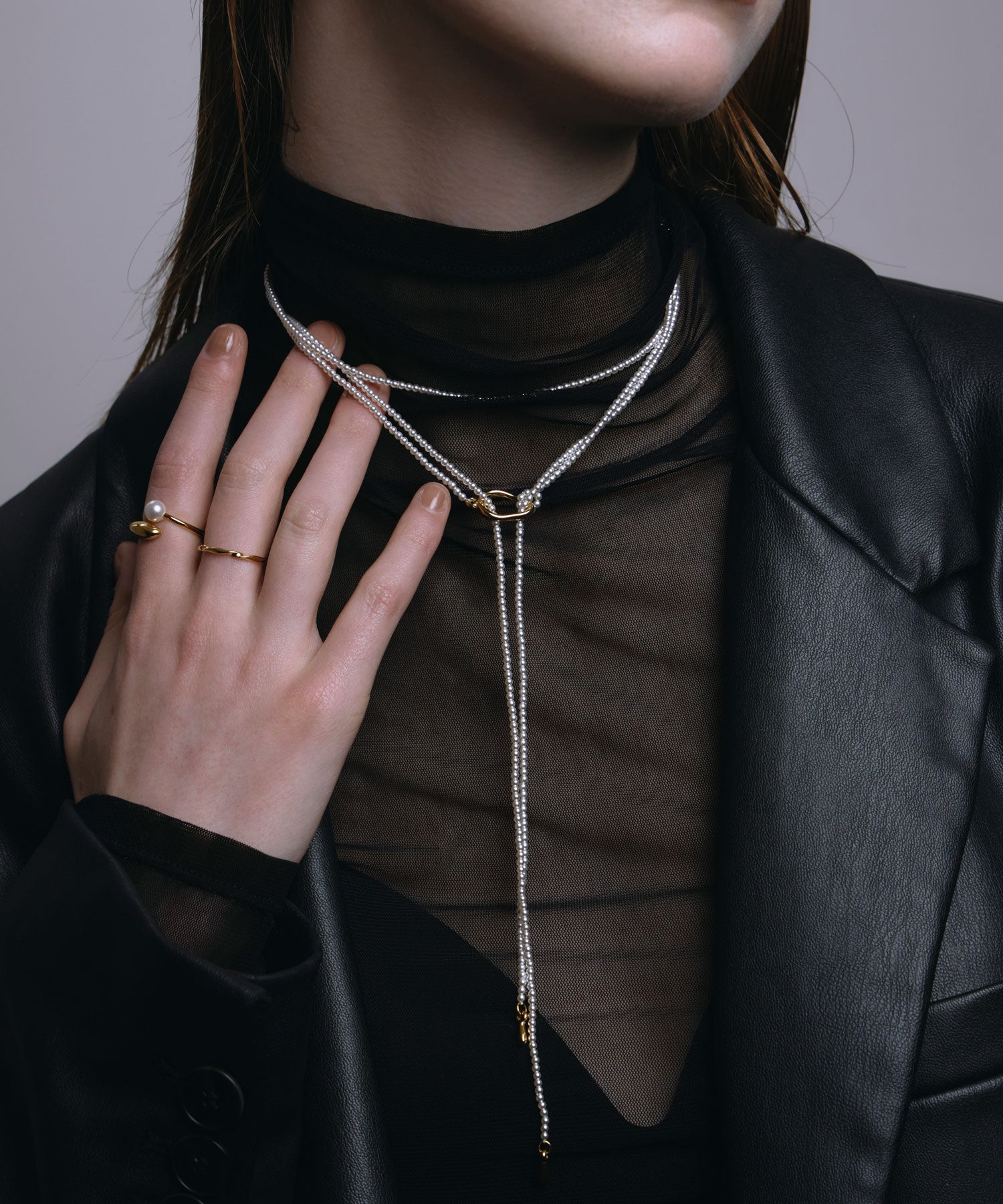 [Gold] Point Pearl Ring