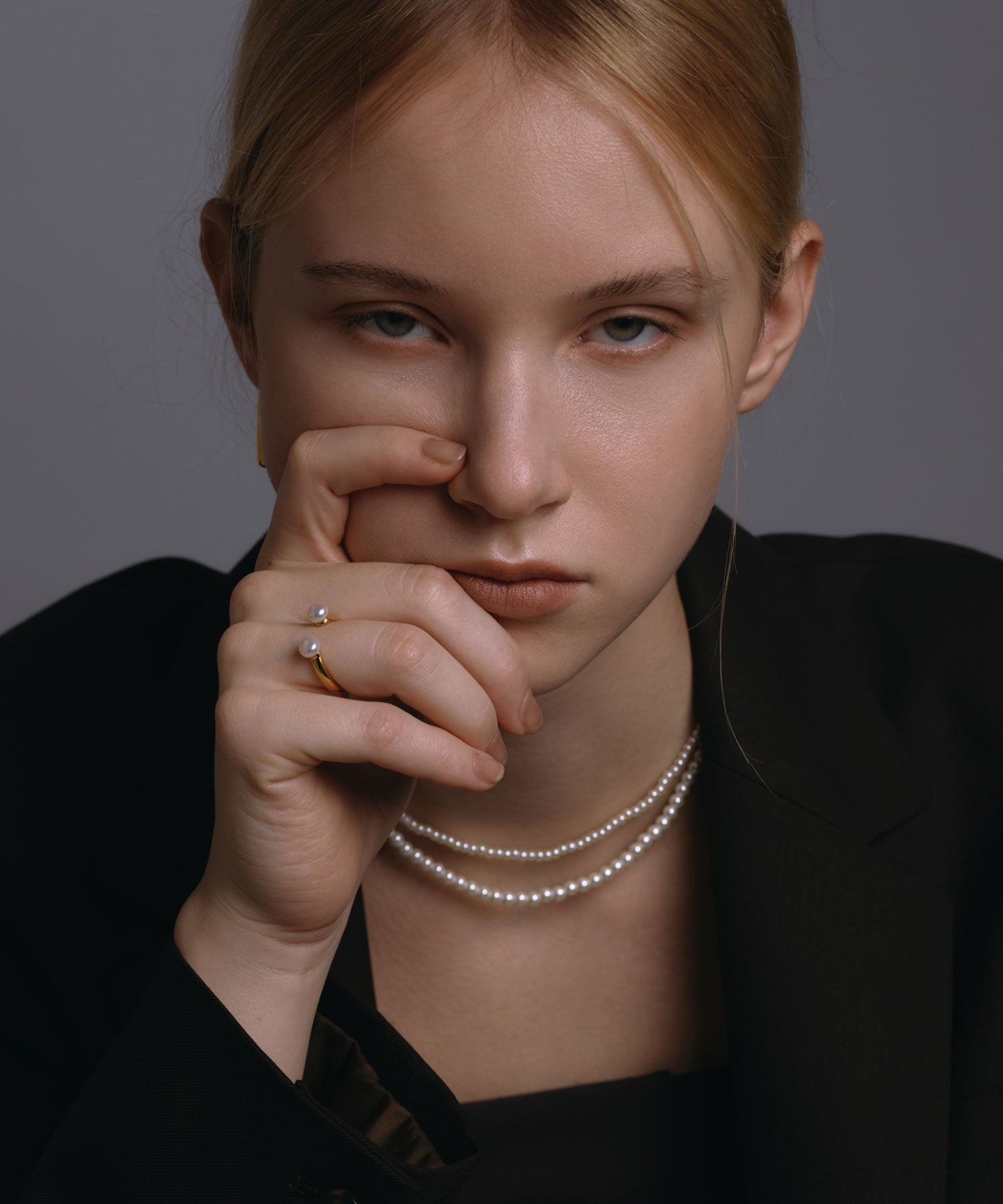 [ゴールド]ダブルパールリング