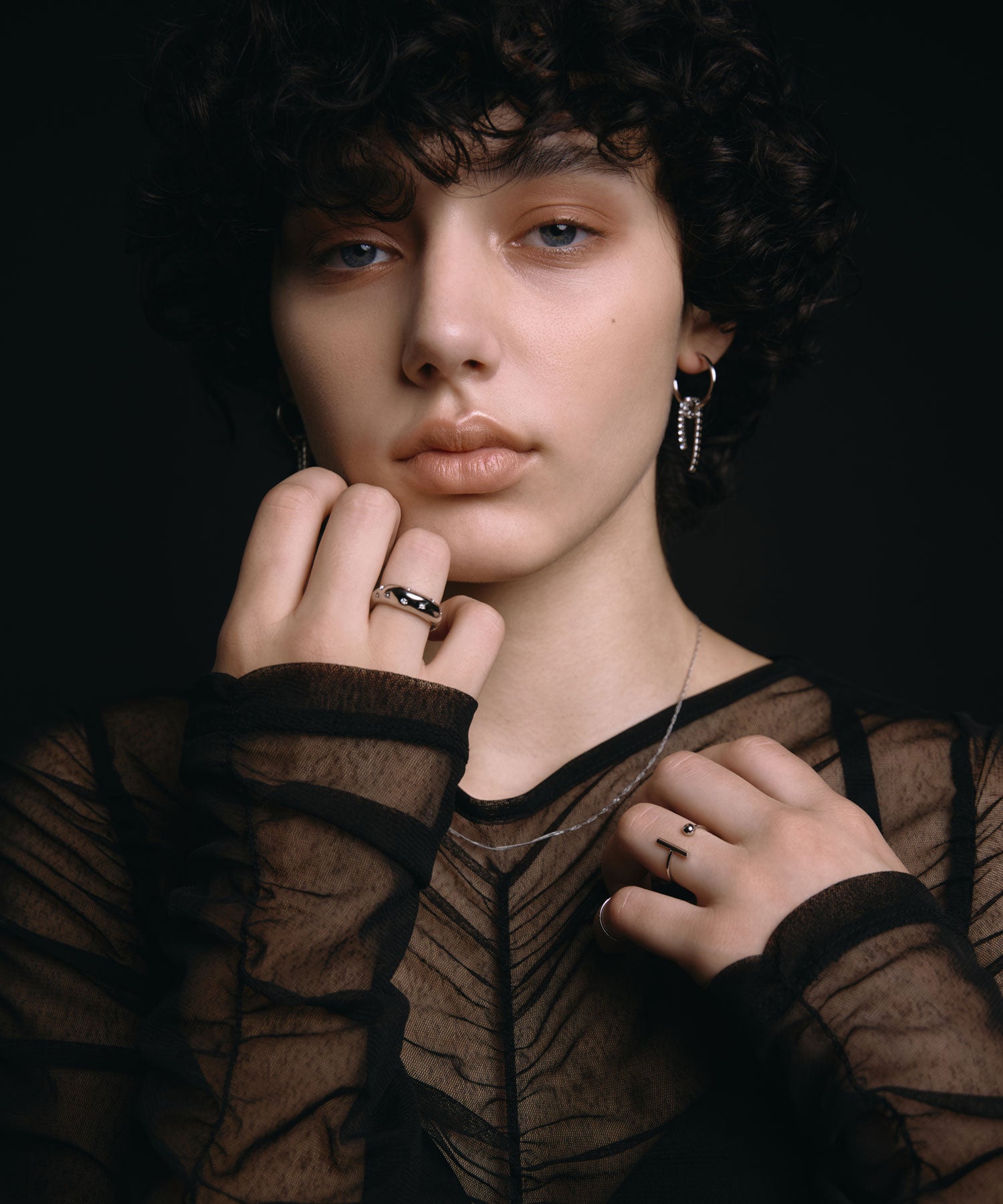 [Silver] Segment Stone Ring