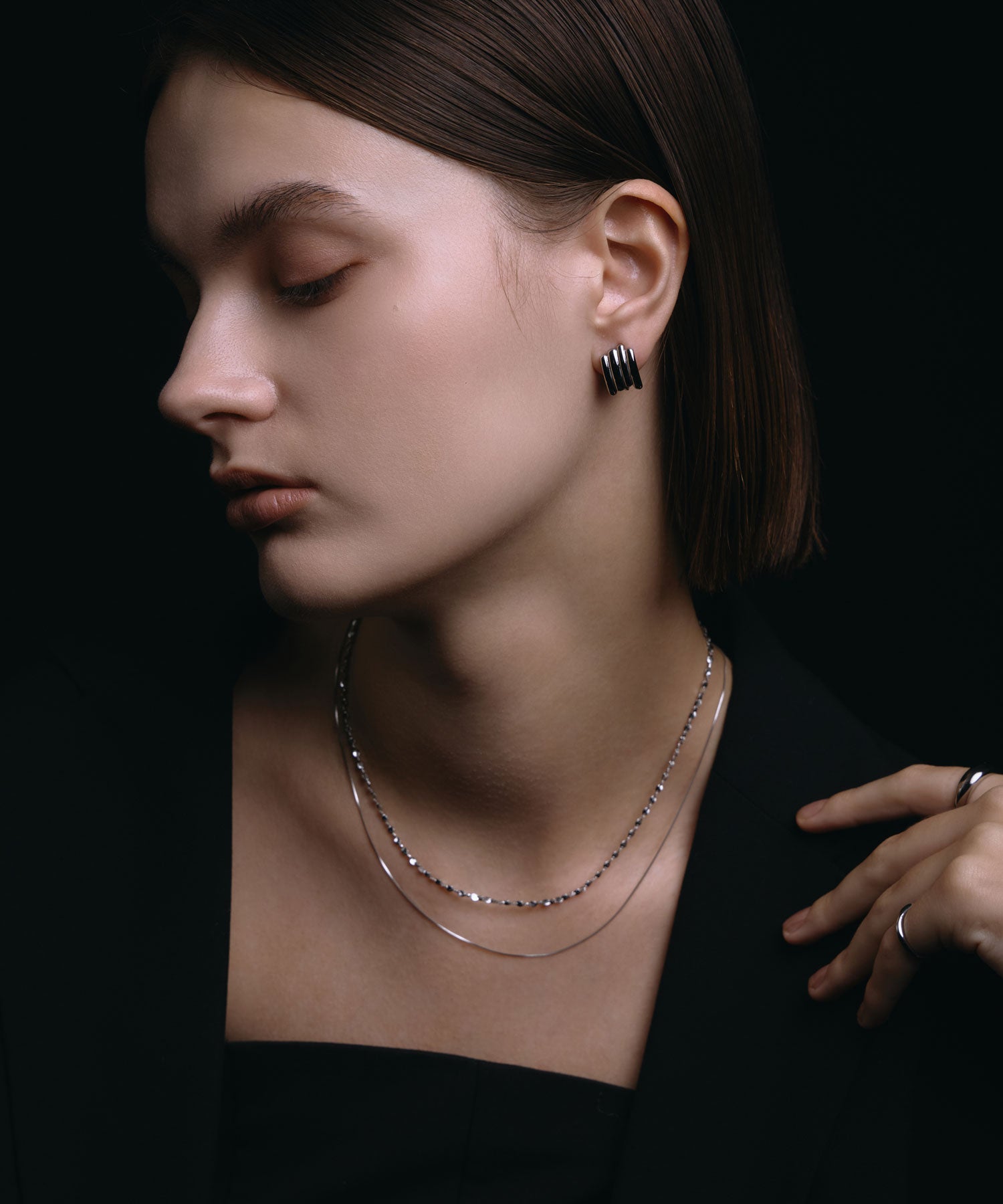 【予約販売(4月下旬発送予定)】[シルバー]ルミナレイヤーネックレス