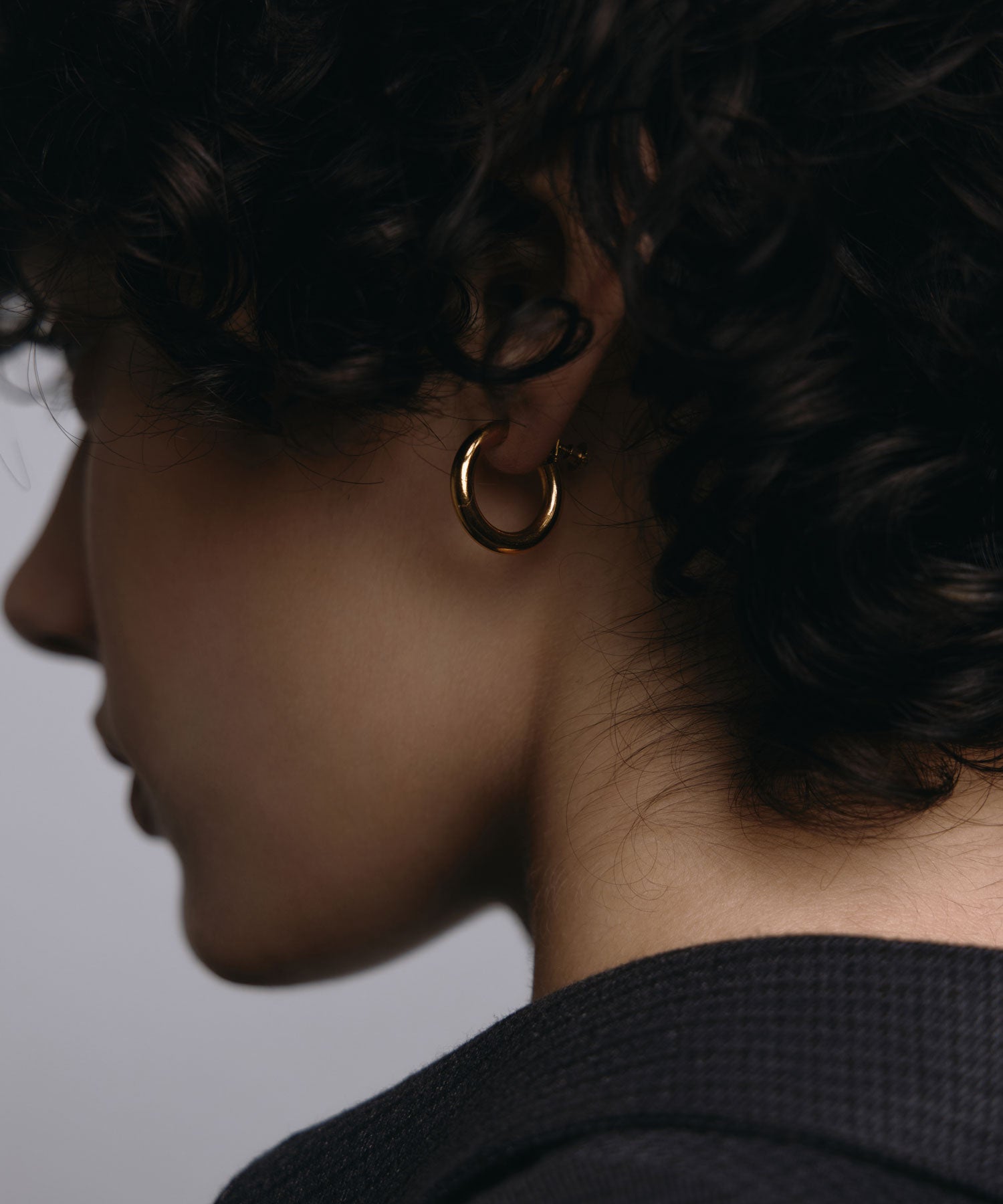 [ゴールド]シンプルフープイヤリング