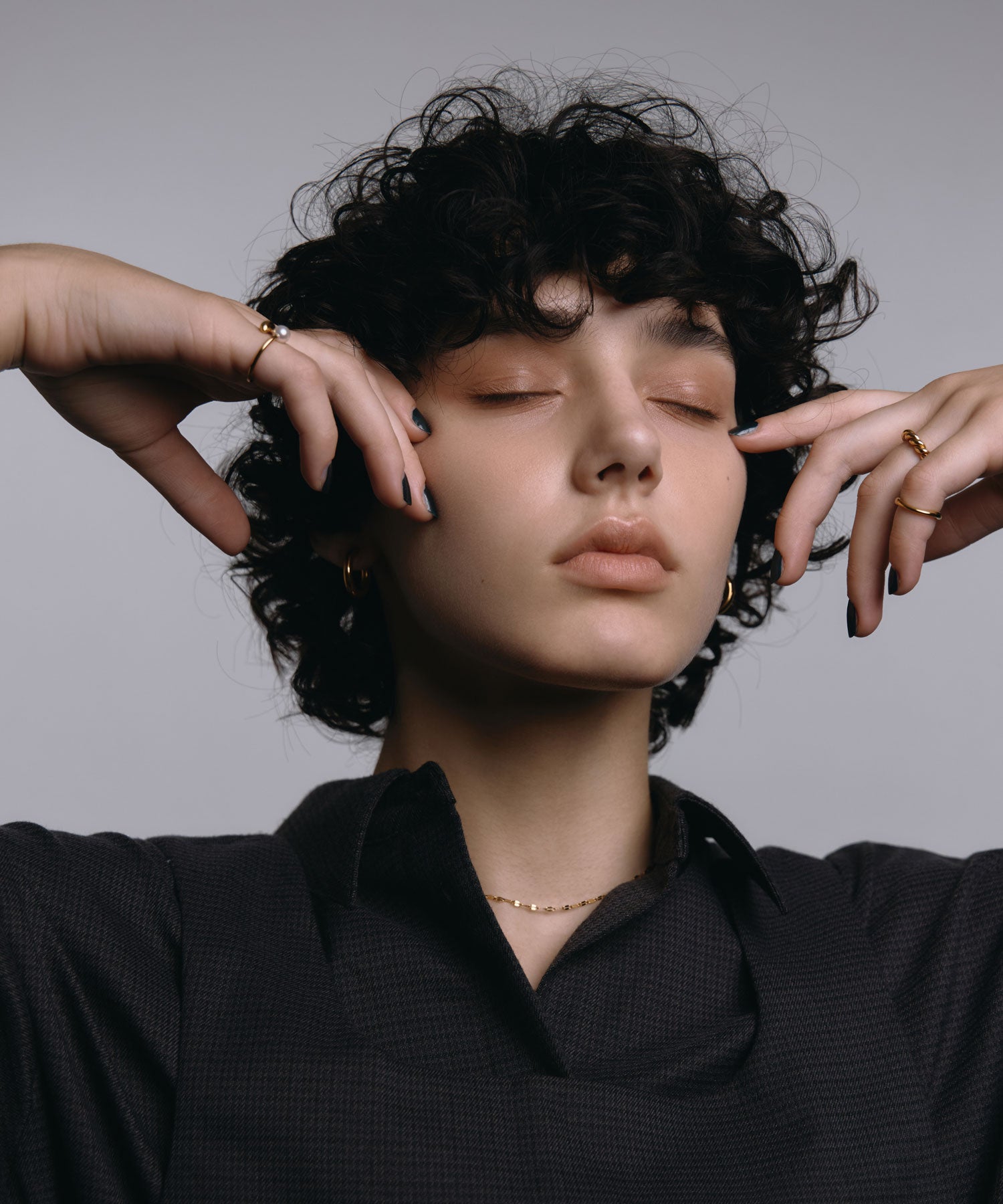 [ゴールド]シンプルフープイヤリング