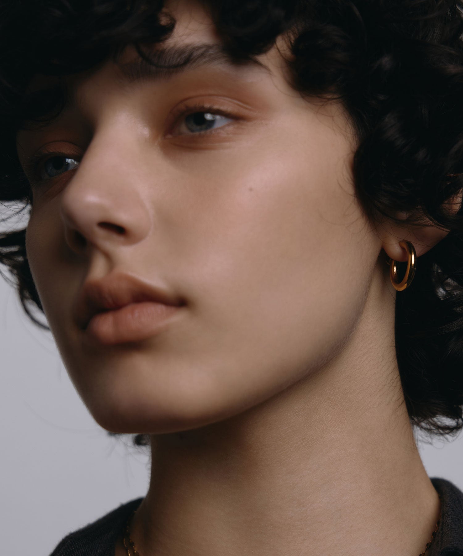 [ゴールド]シンプルフープイヤリング