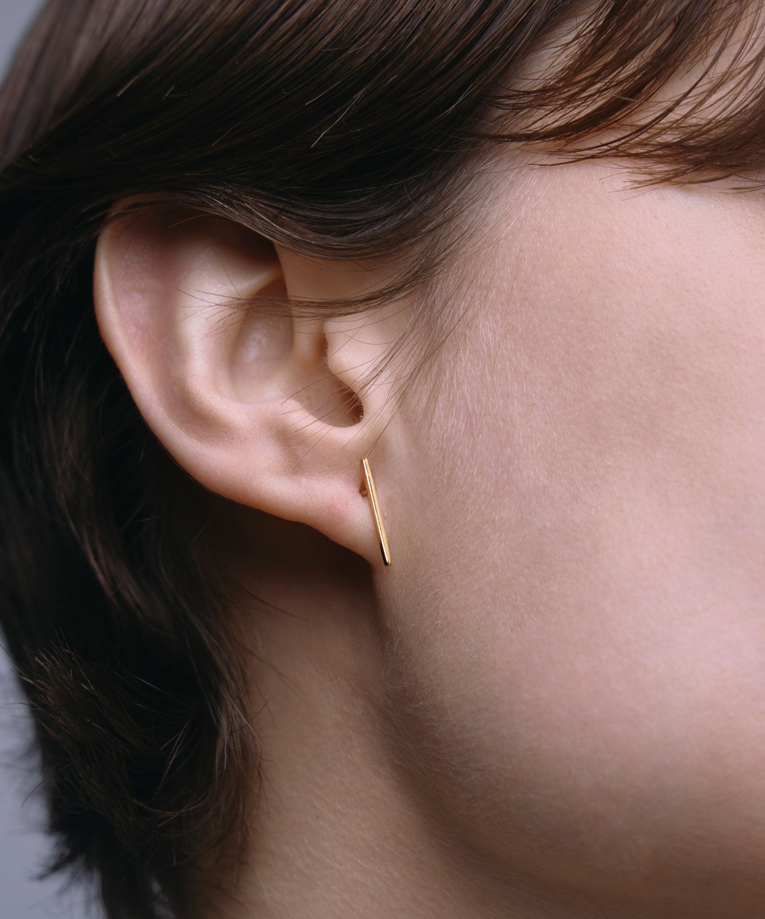 [Gold] Slim Line Earrings