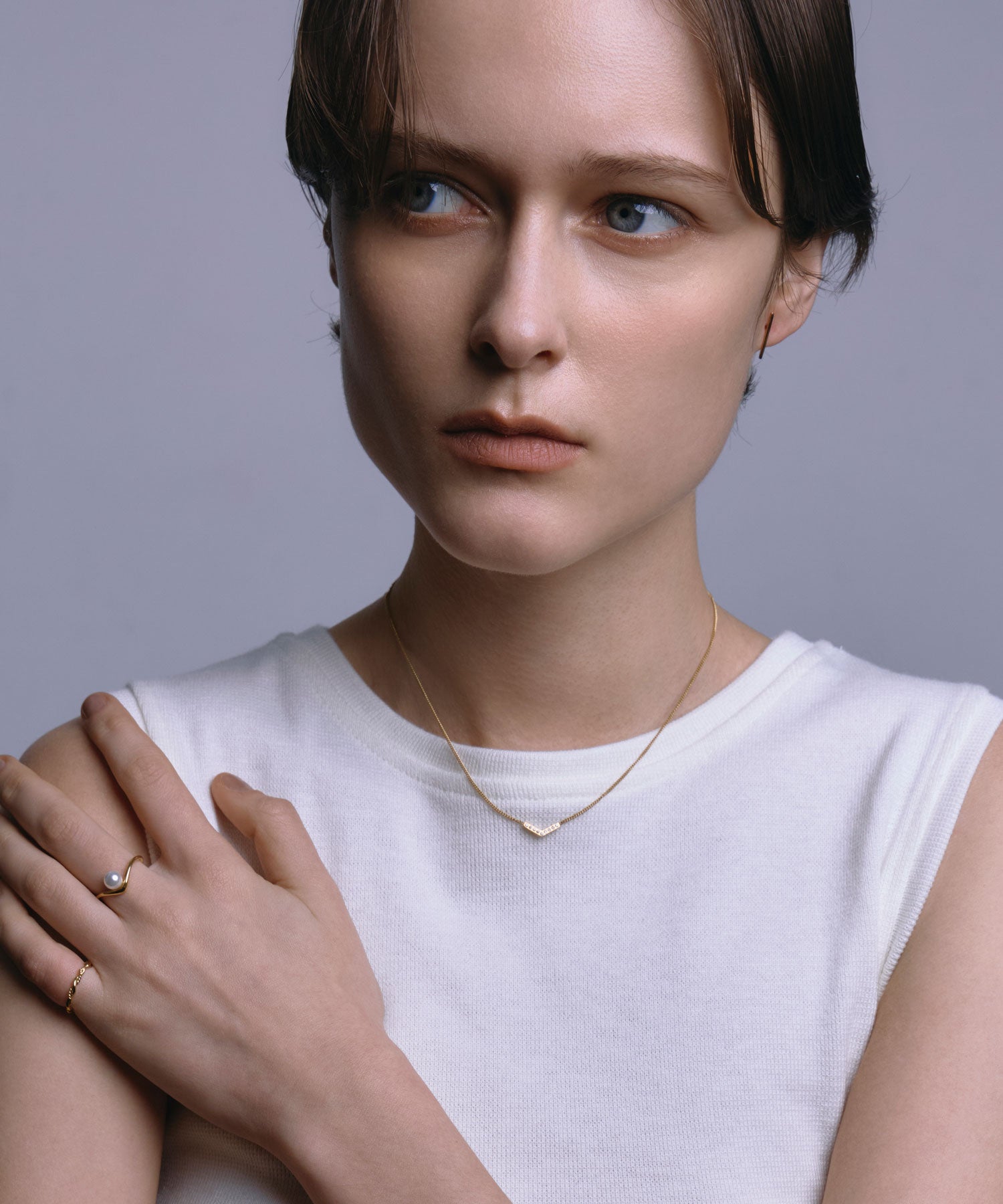 [Gold] Slim Line Earrings