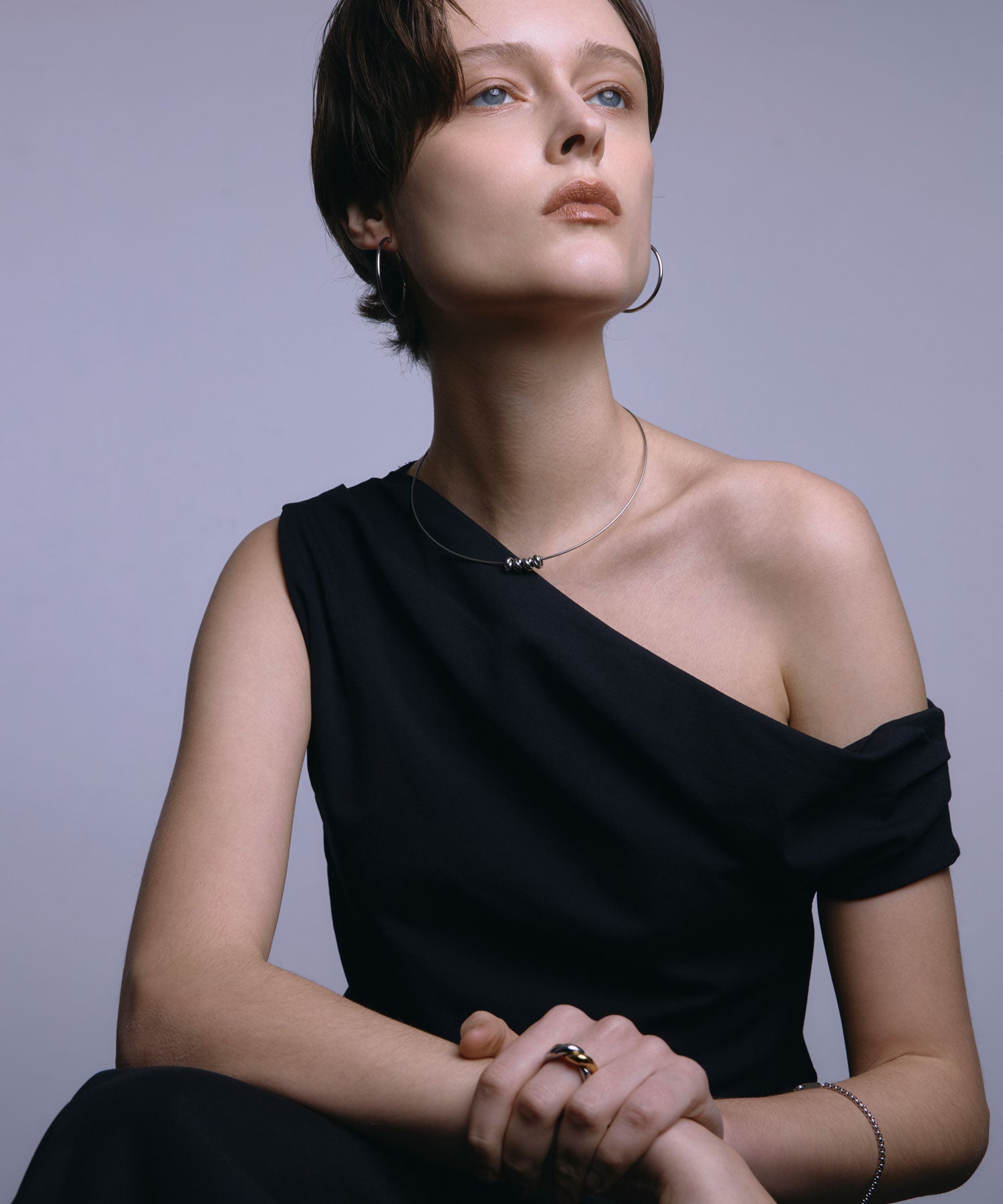 [展覽產品（預定四月底出貨）][銀色螺旋歐米茄鏈項鍊