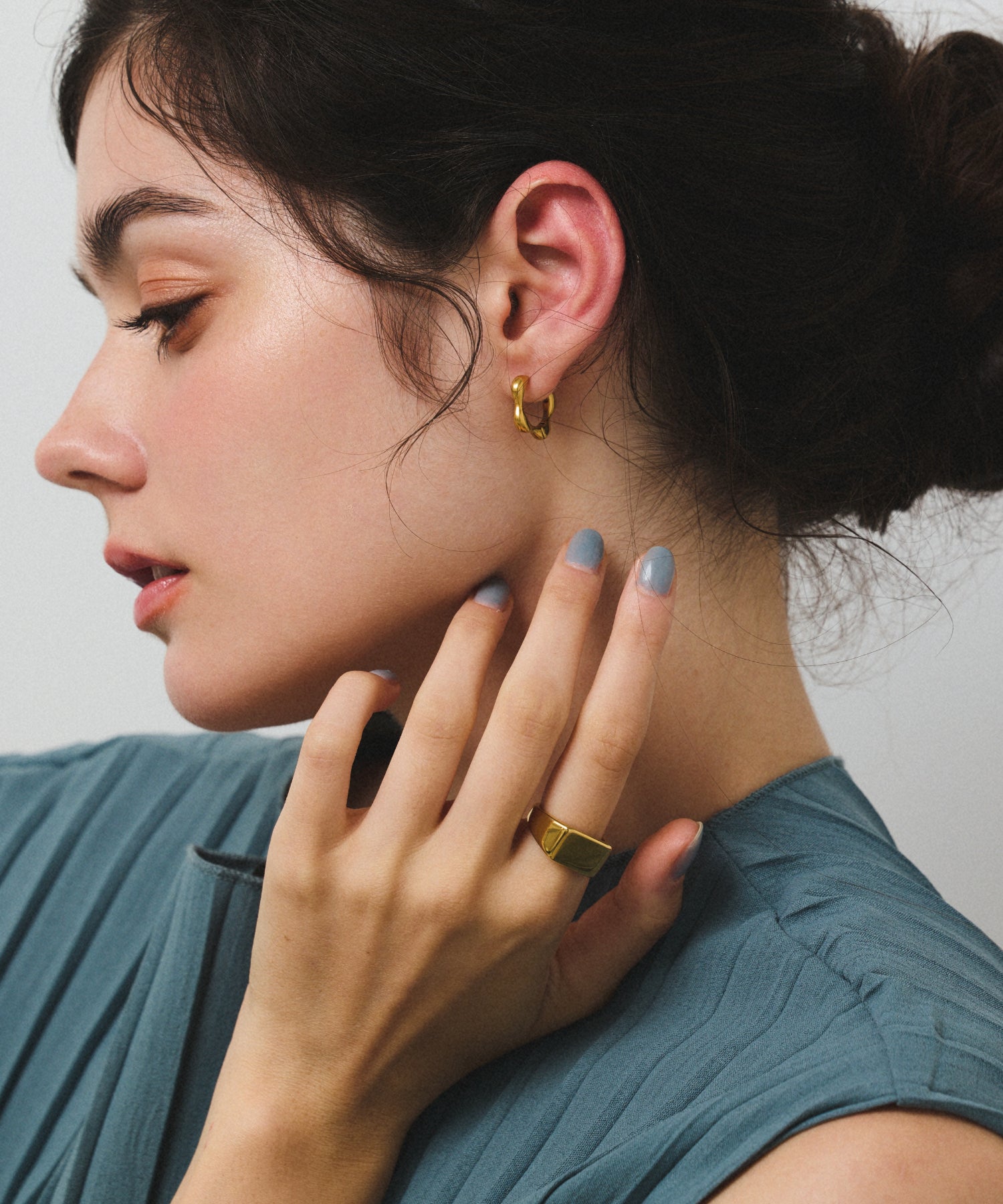 スクエアリング　シルバー　金属アレルギー対応　サージカルステンレス