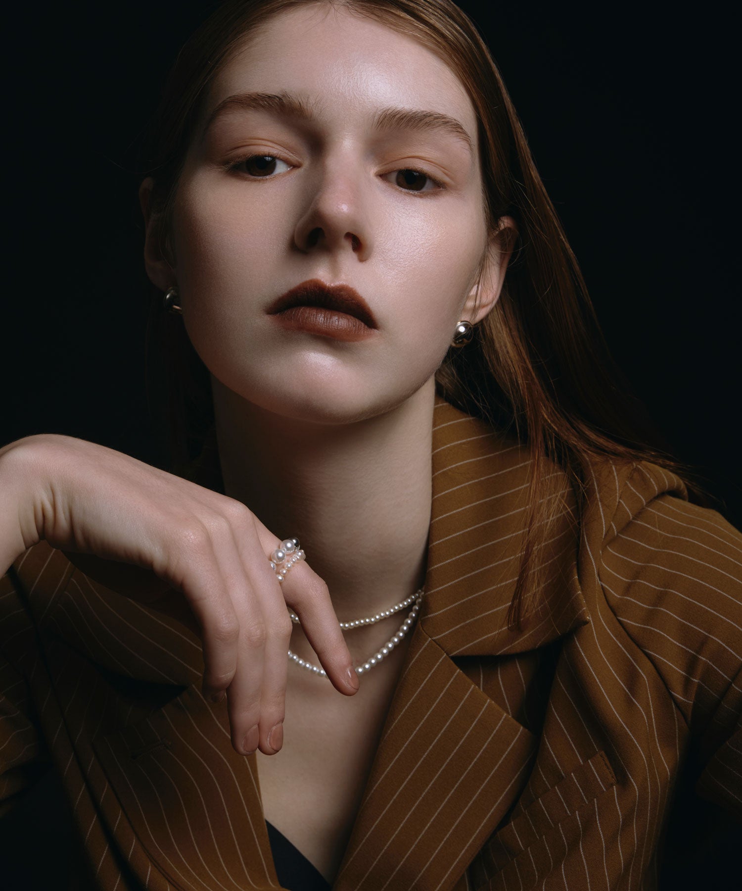 [シルバー]スタッキングパールリング