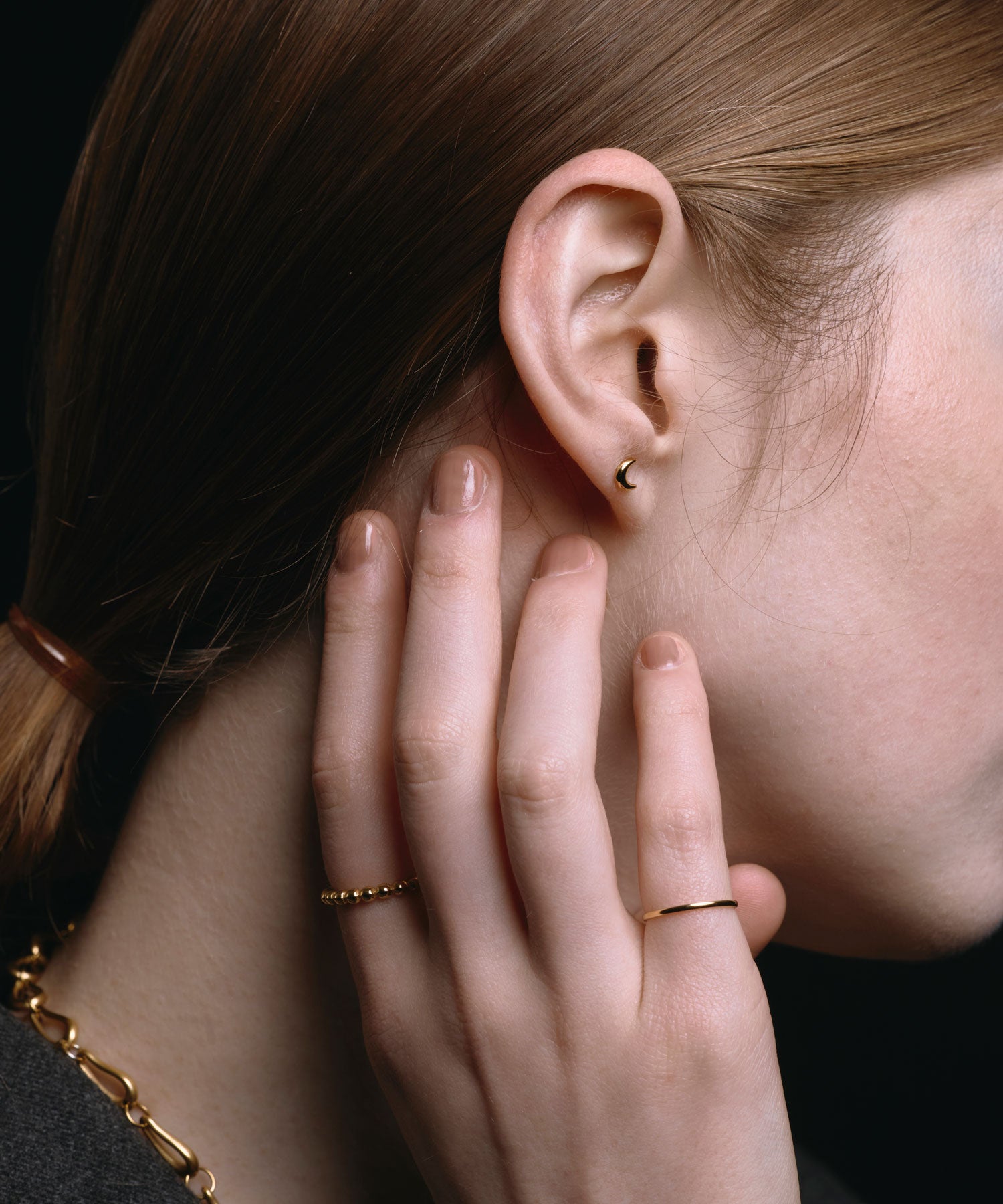 [Gold] Tinker Moon Earrings