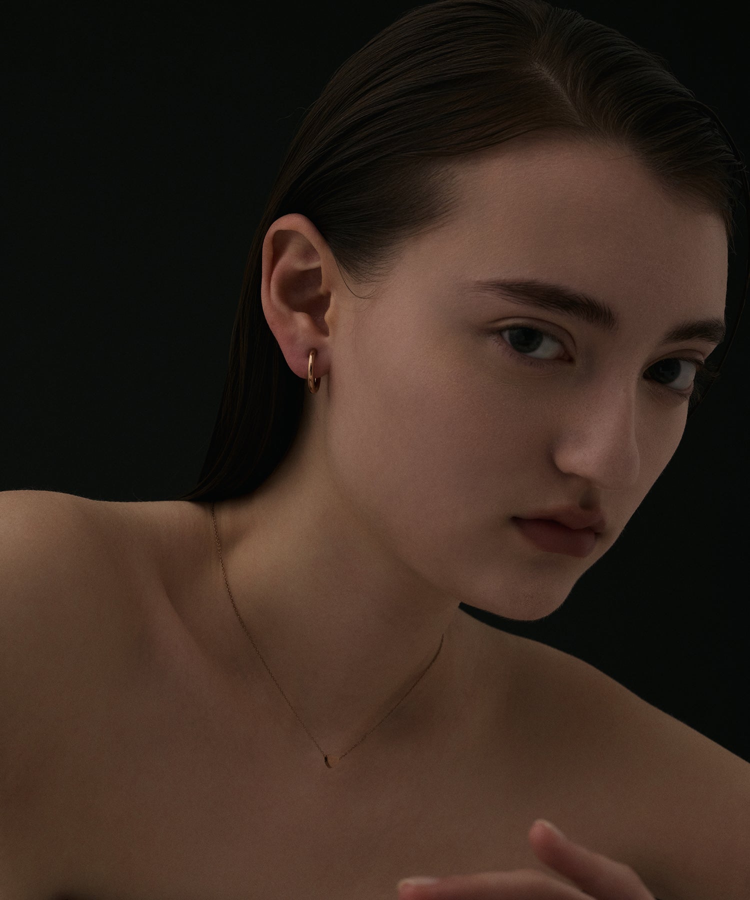 [ピンクゴールド]タイニーハートネックレス