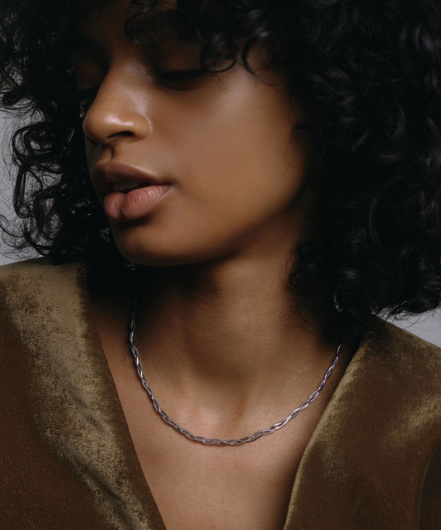 [シルバー]トリプルブレイドネックレス