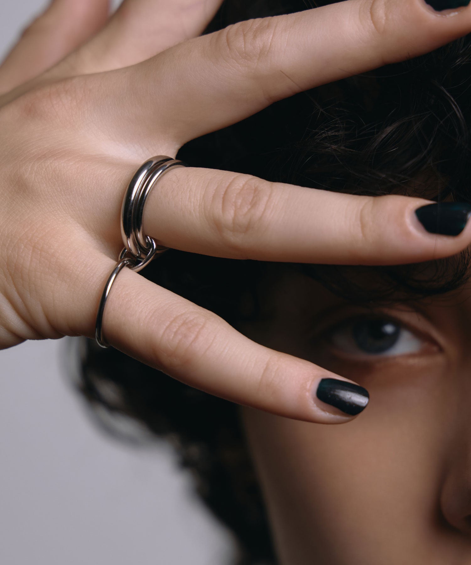 シルバー]トリプルコネクトリング