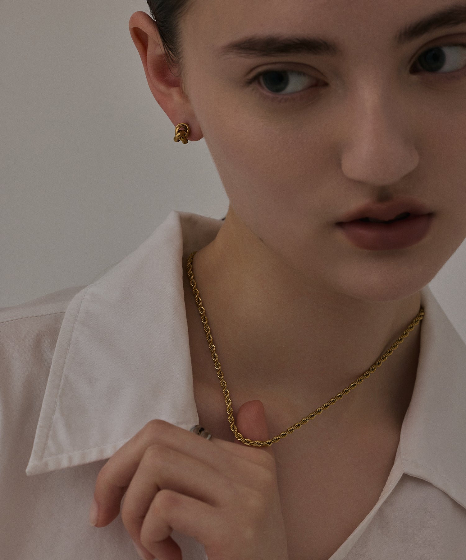 [Gold] Triple Ring Earrings