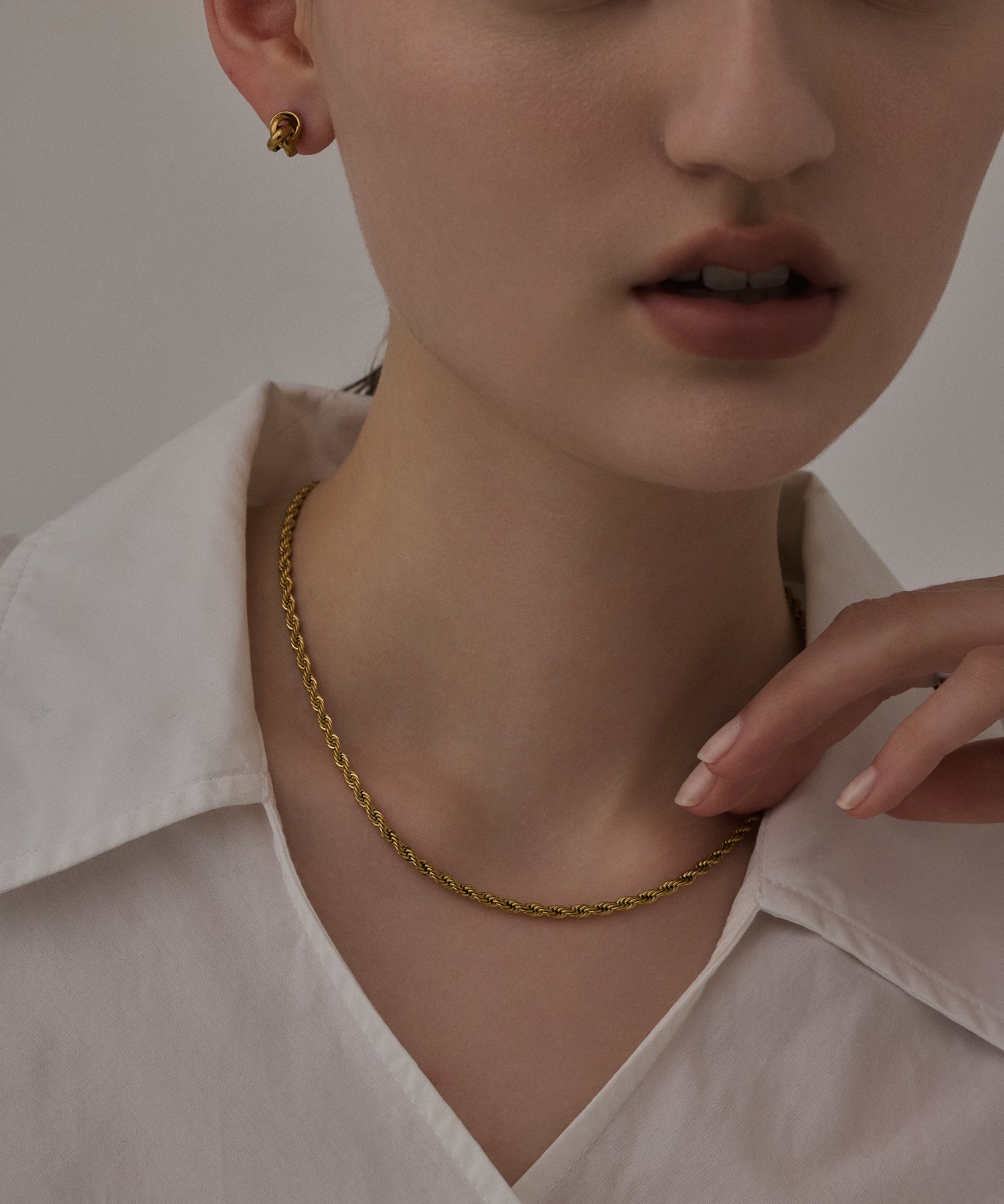 [Gold] Triple Ring Earrings